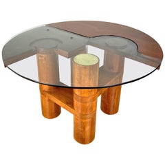 Mid-Century Modern Center/Dining Walnut Table Attributed to N & Patuzzi NP Group