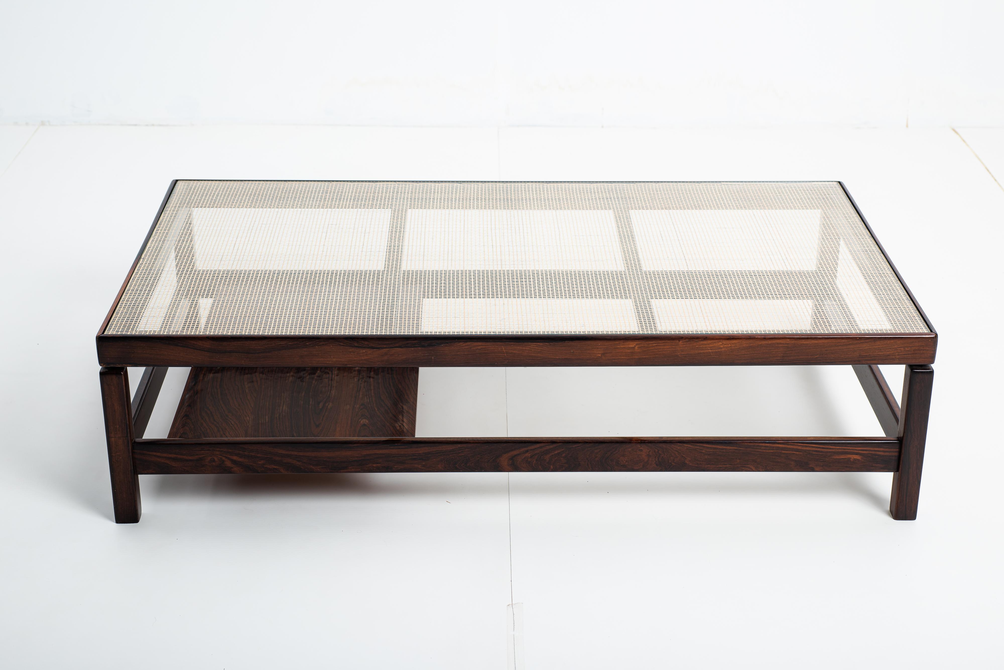 Cane Mid-Century Modern Center table by Brazilian Designer, Brazil, 1960s For Sale