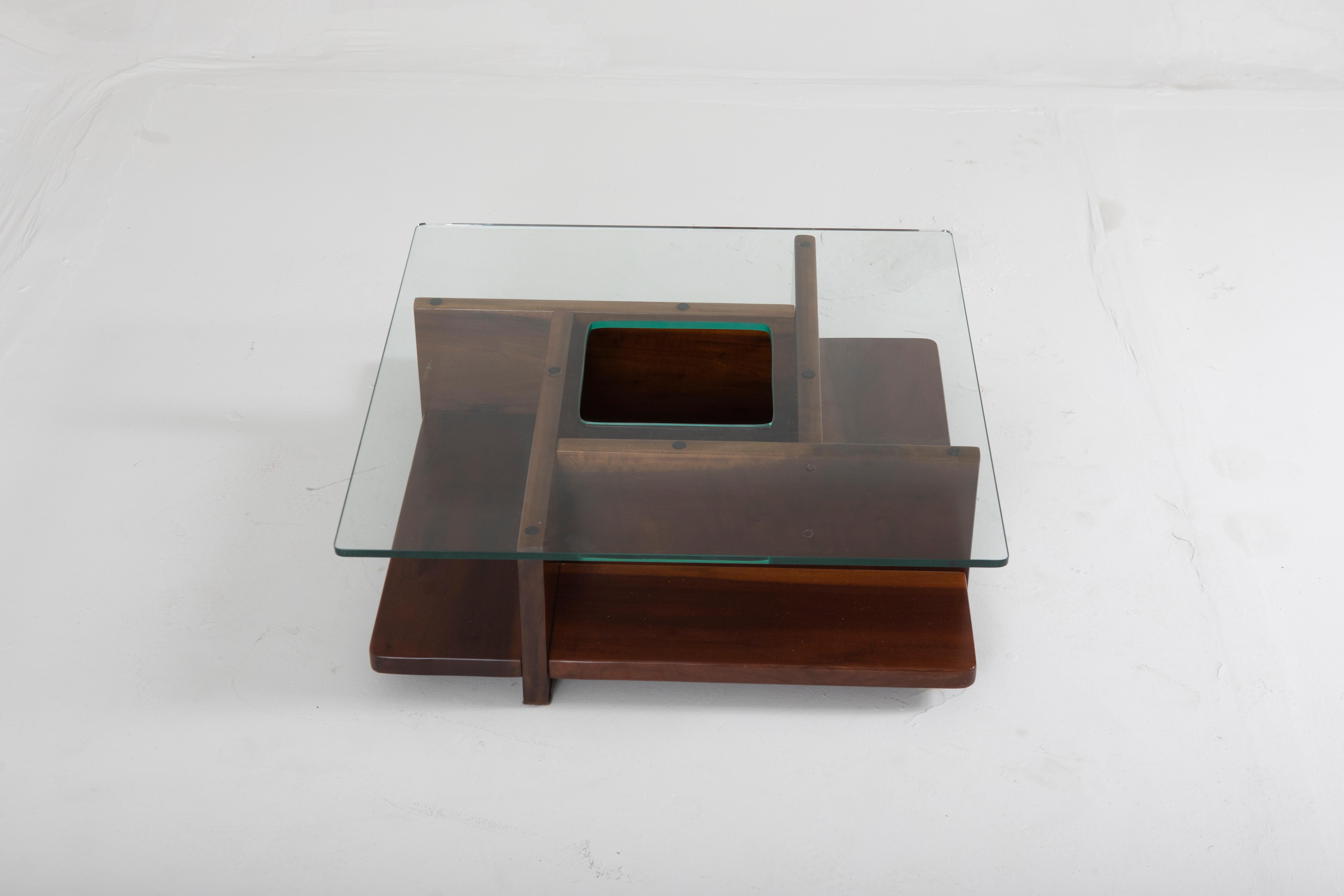 Glass Mid-Century Modern Center table by Casa Finland, 1960s For Sale