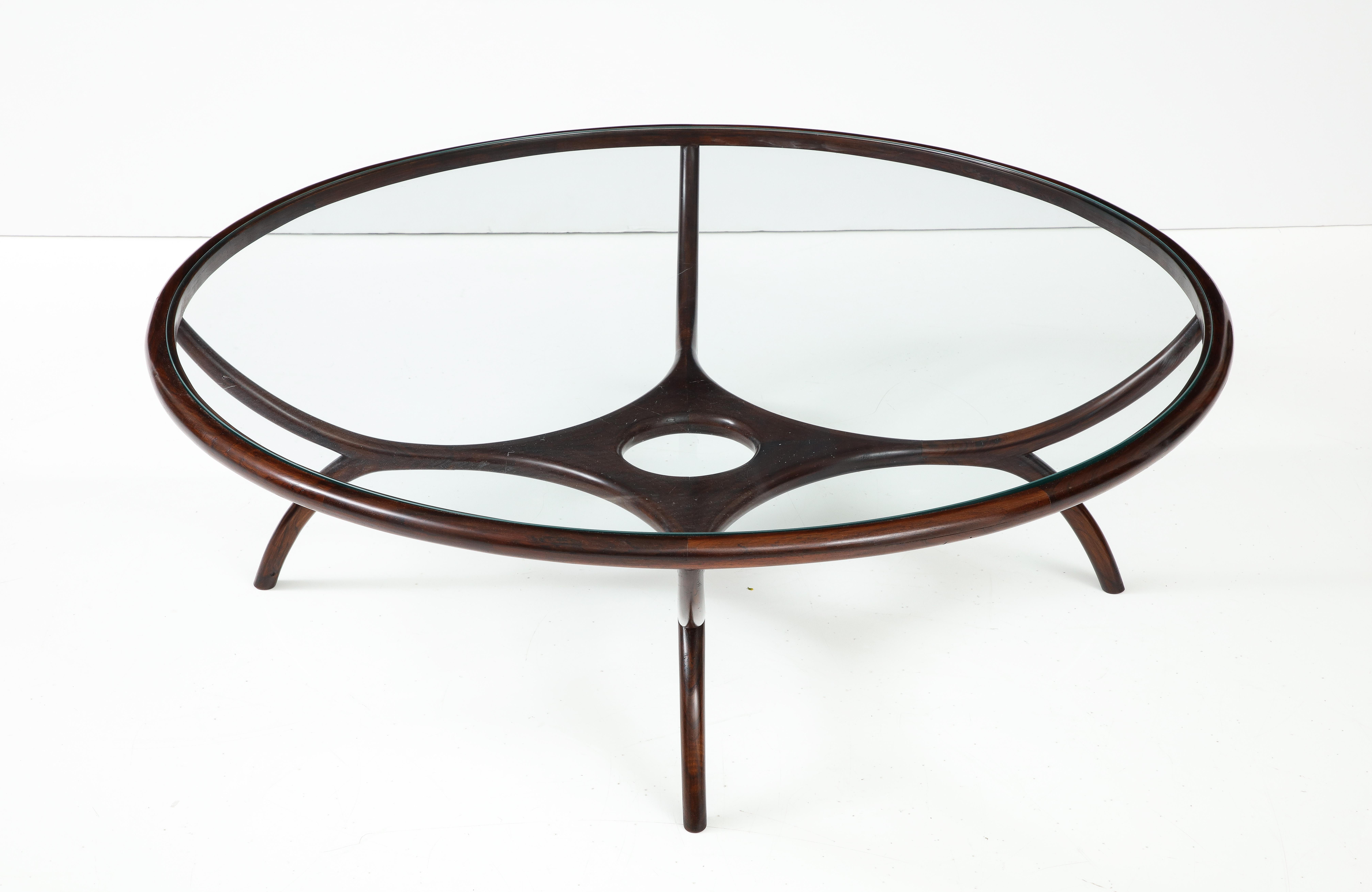 Mid-Century Modern Center Table by Giuseppe Scapinelli, Brazil, 1960s 3