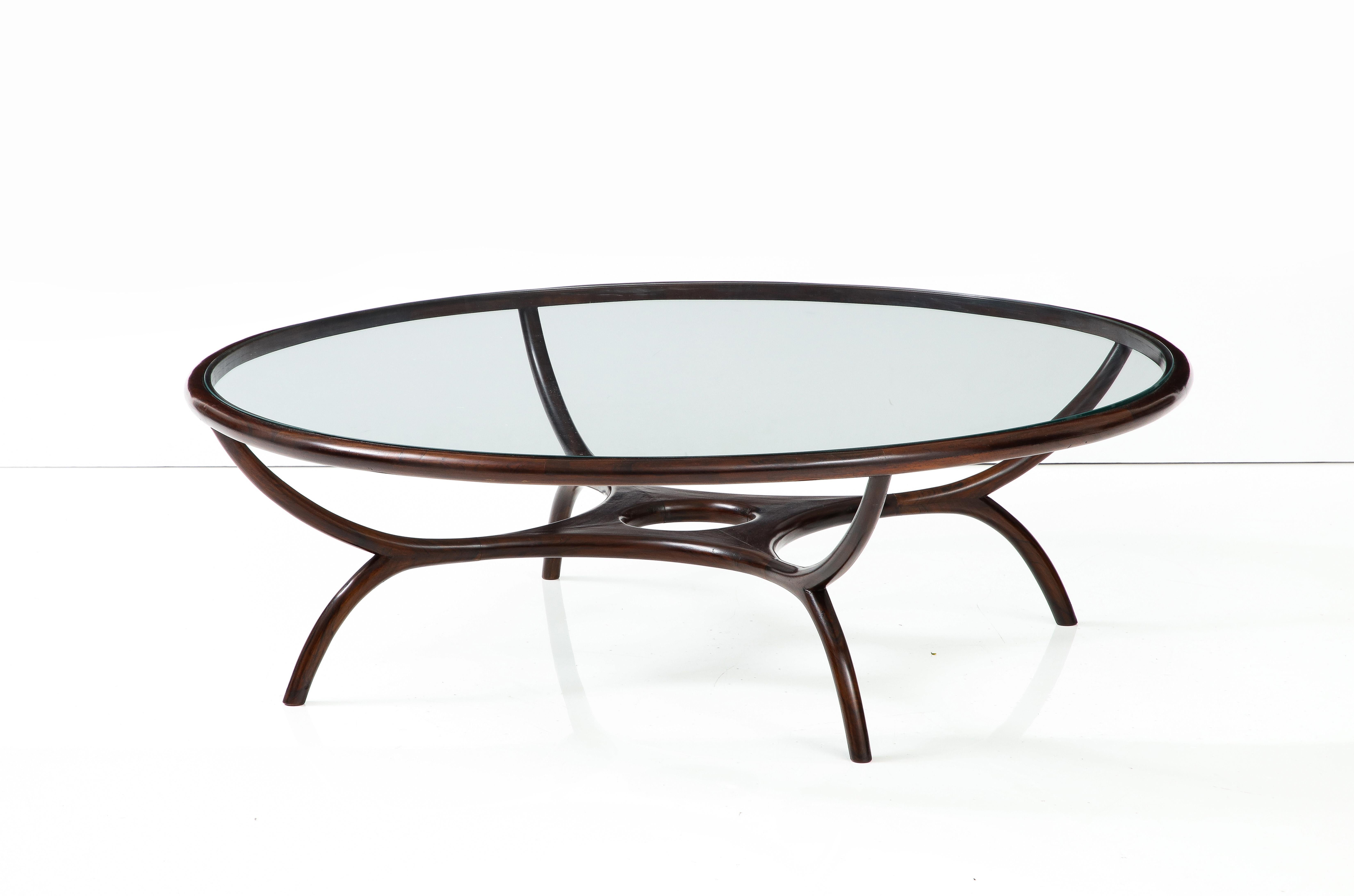 Mid-20th Century Mid-Century Modern Center Table by Giuseppe Scapinelli, Brazil, 1960s