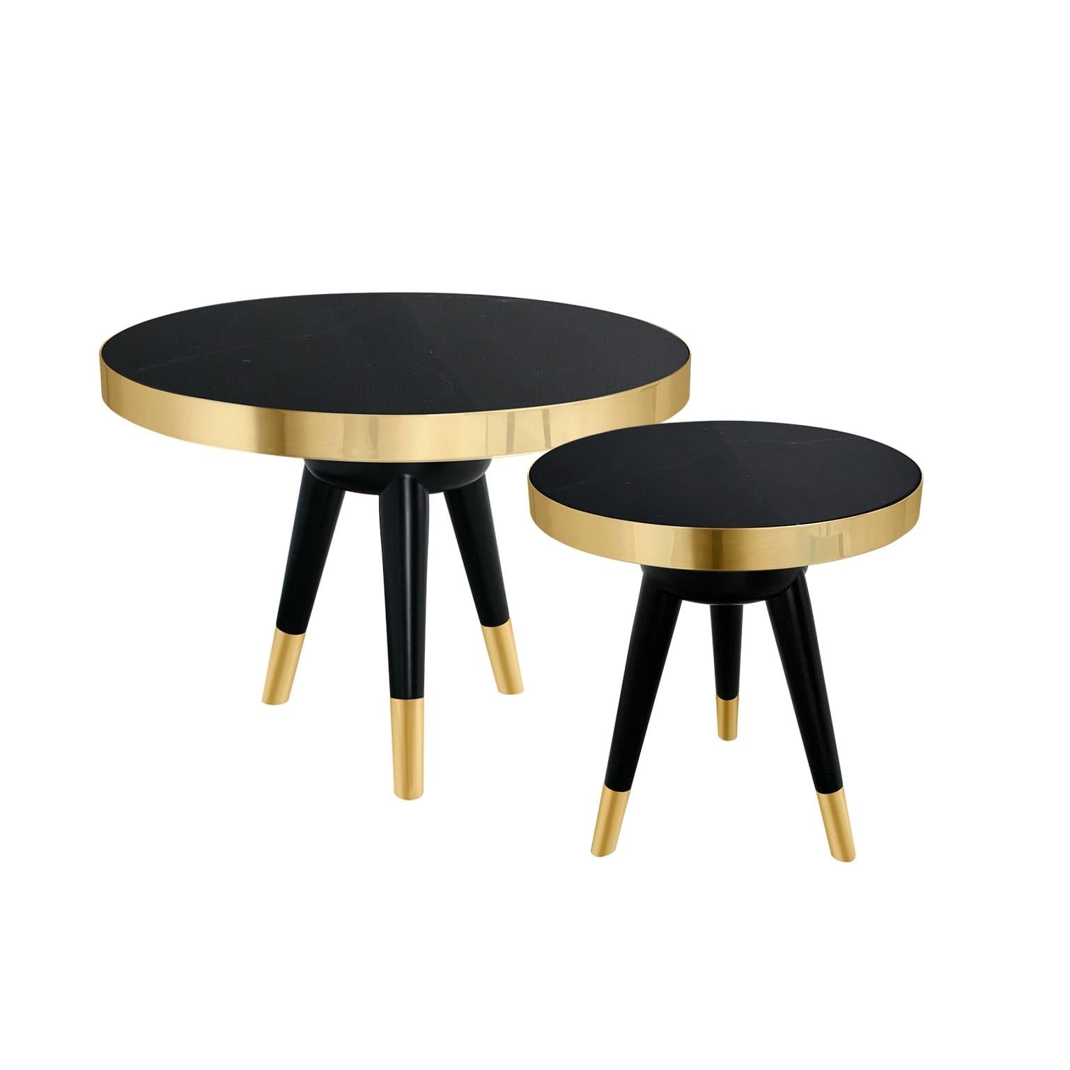Arcadia Center Table is a modern mid-century influences blend. A four-layer center table with a 50s vibe is perfect for a modern interior design project. Due to its tops’ different heights, this coffee table can serve other purposes, such as