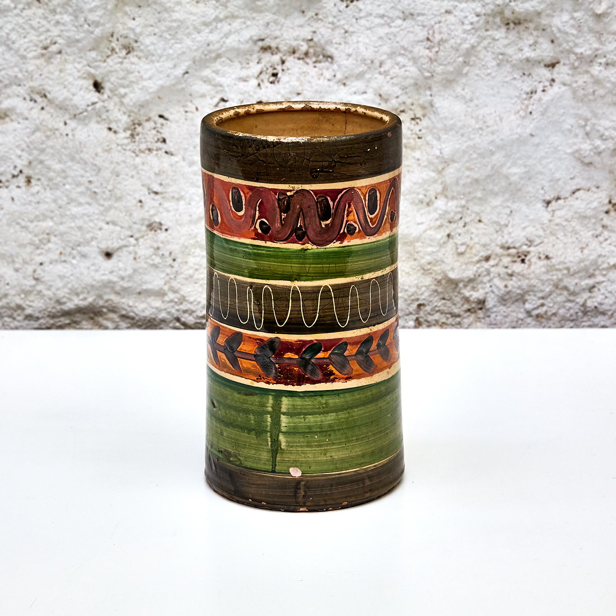 Albarelo de cerámica moderna de mediados de siglo de Vergés, hacia 1920 Español en venta