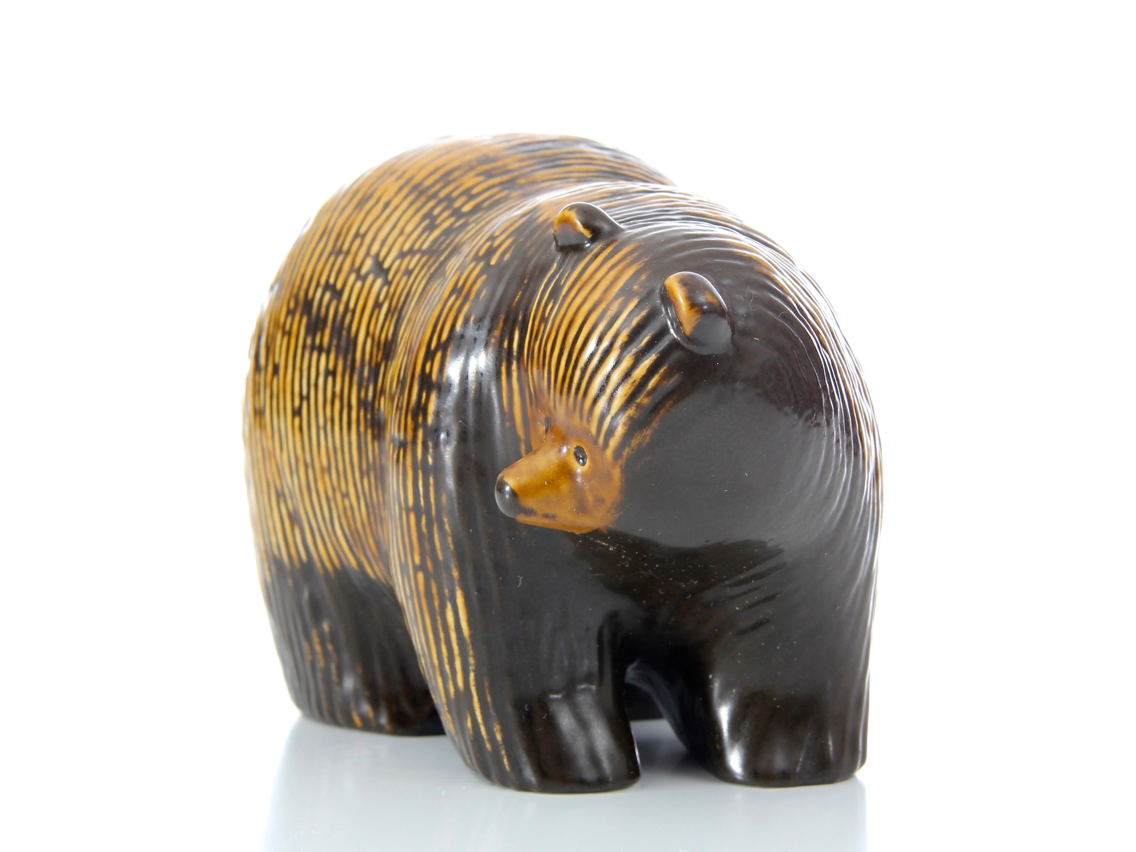 Scandinavian Modern Mid-Century Modern Ceramic Bear by Lisa Larson