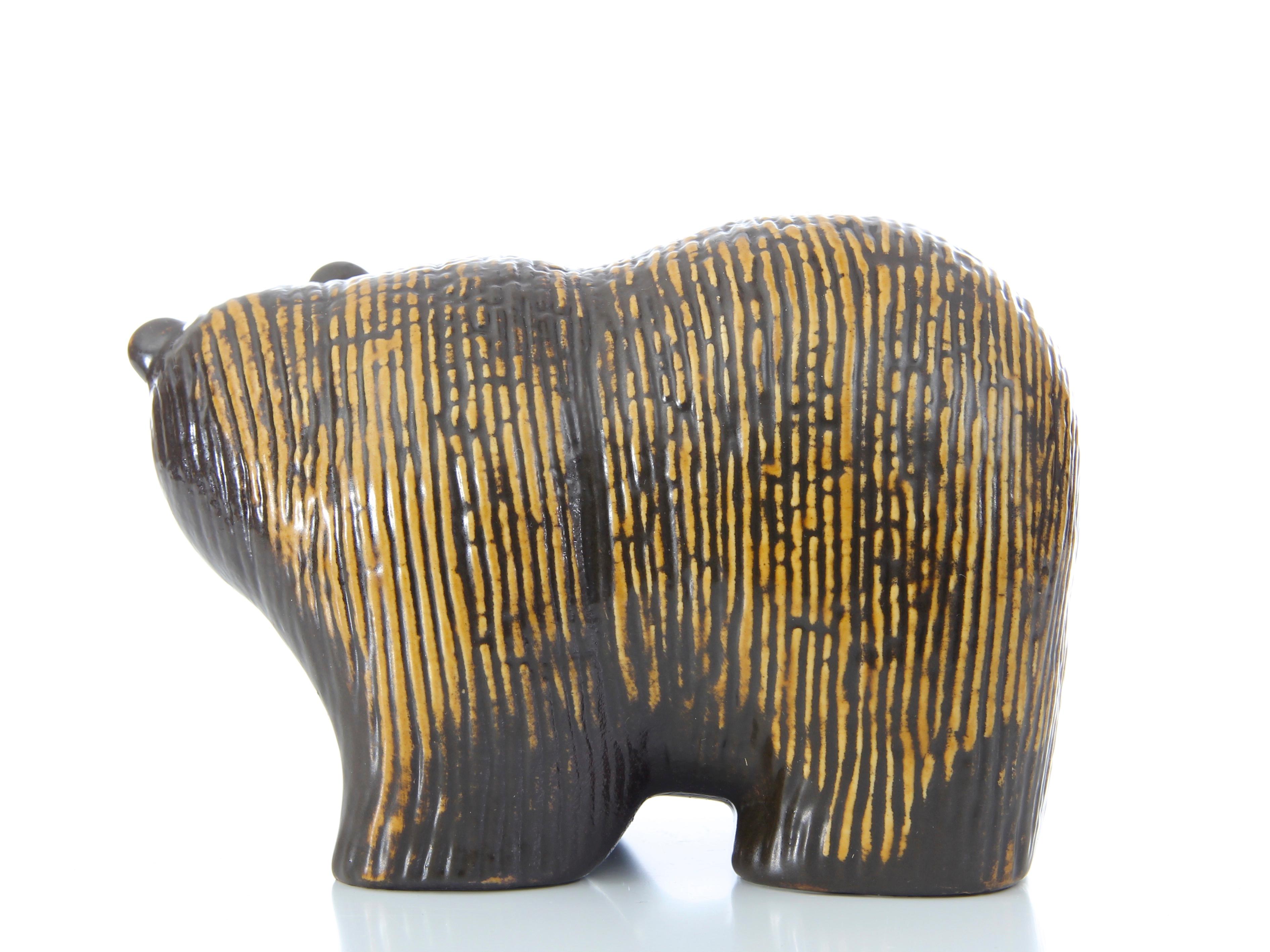 Scandinavian Mid-Century Modern Ceramic Bear by Lisa Larson