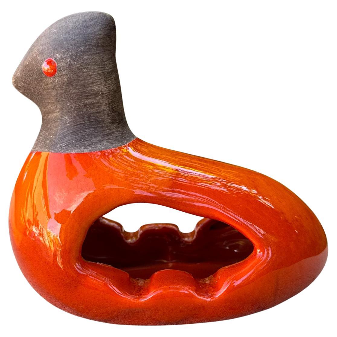 Mid Century Modern Keramik " Vogel " Aschenbecher von Jaru California Pottery