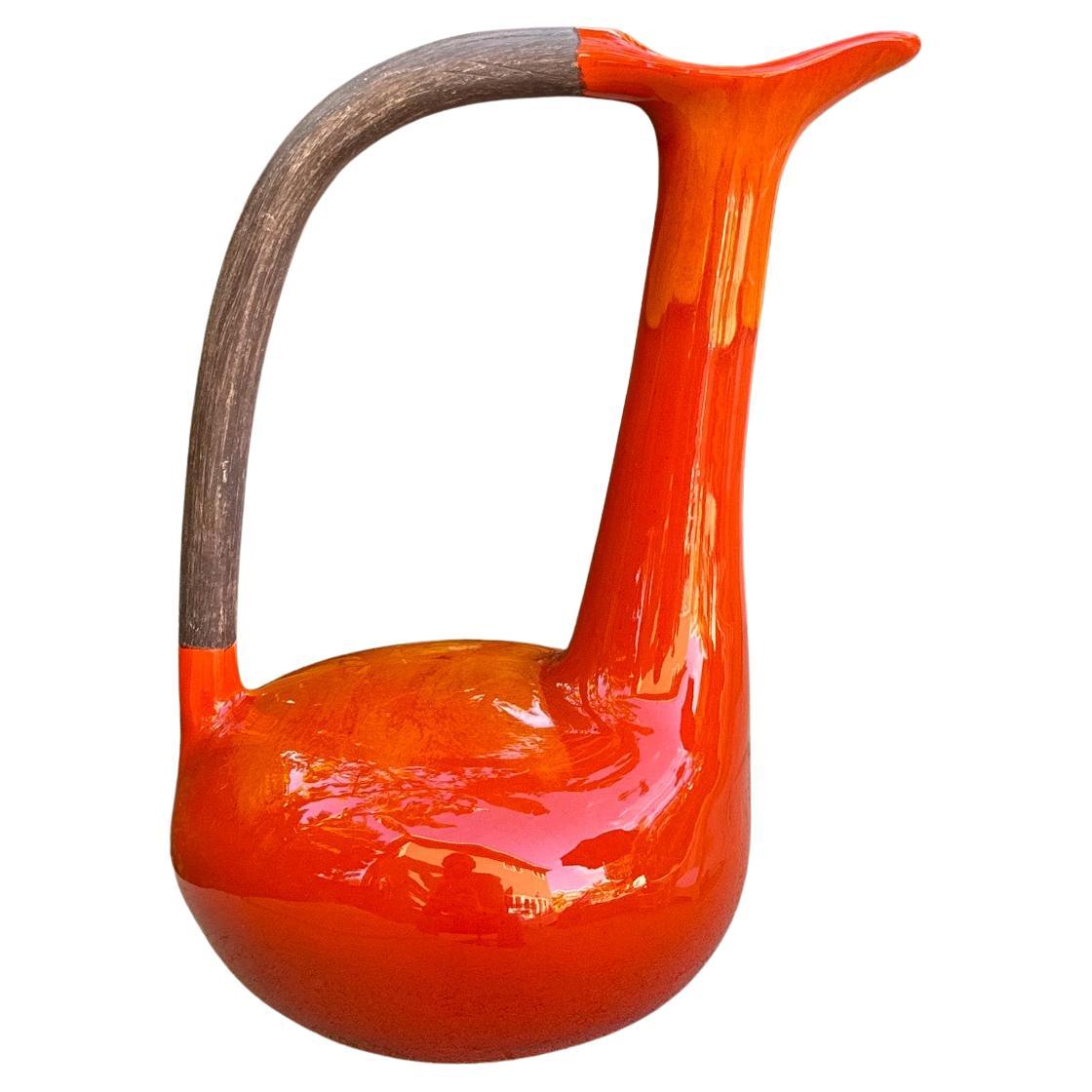 Mid Century Modern Ceramic " Bird " Pitcher by Jaru California Pottery