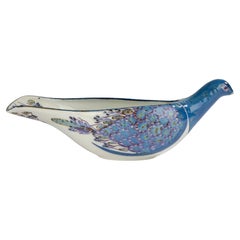Mid Century Modern Ceramic Bowl - Peacock - Royal Copenhagen - Berte Jessen
