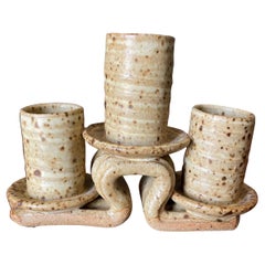 Mid-Century Modern Ceramic Candelabra