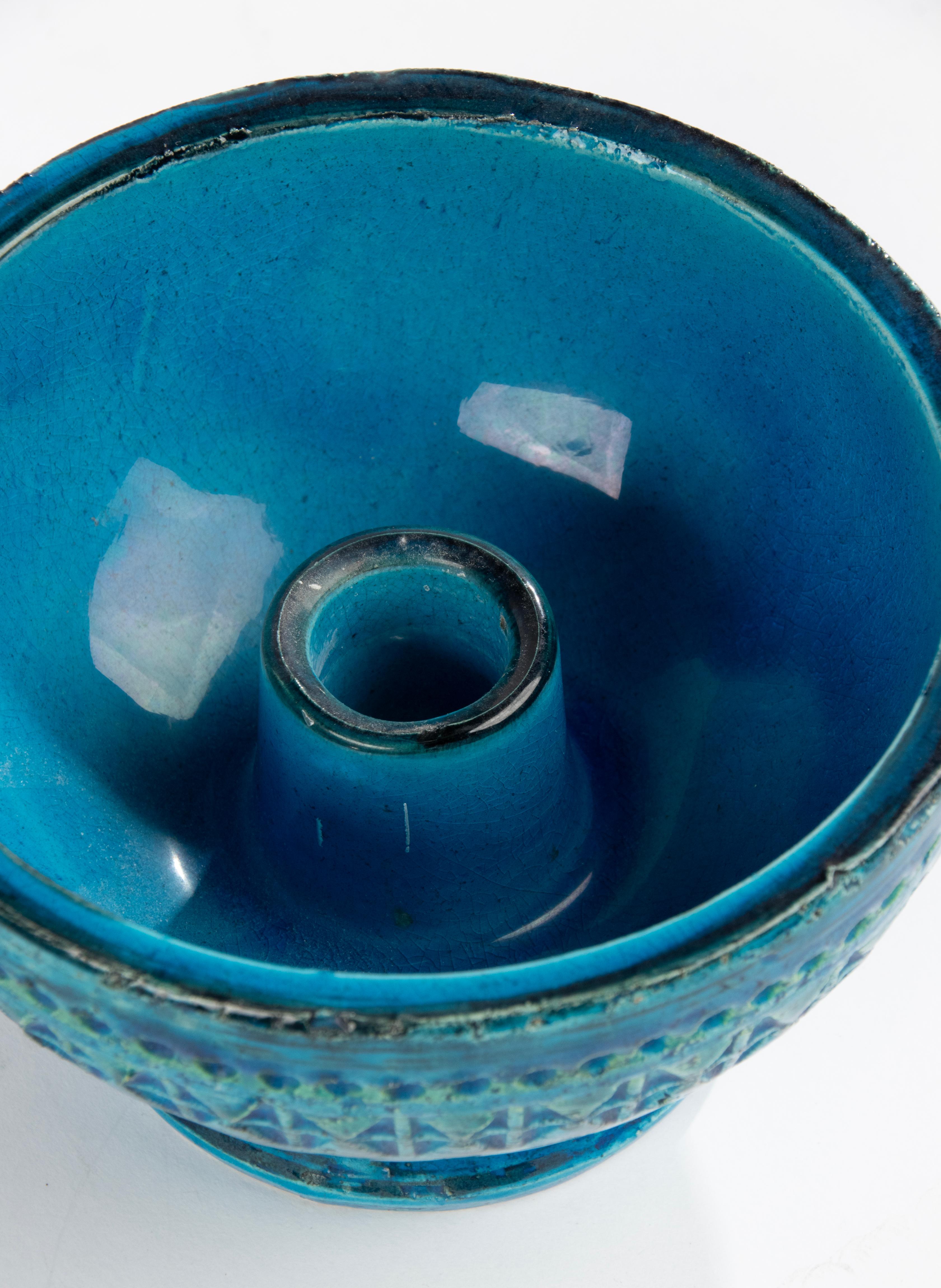 Mid Century Modern Ceramic Candle Holder - Attr. to  Bitossi Aldo Londi  For Sale 1