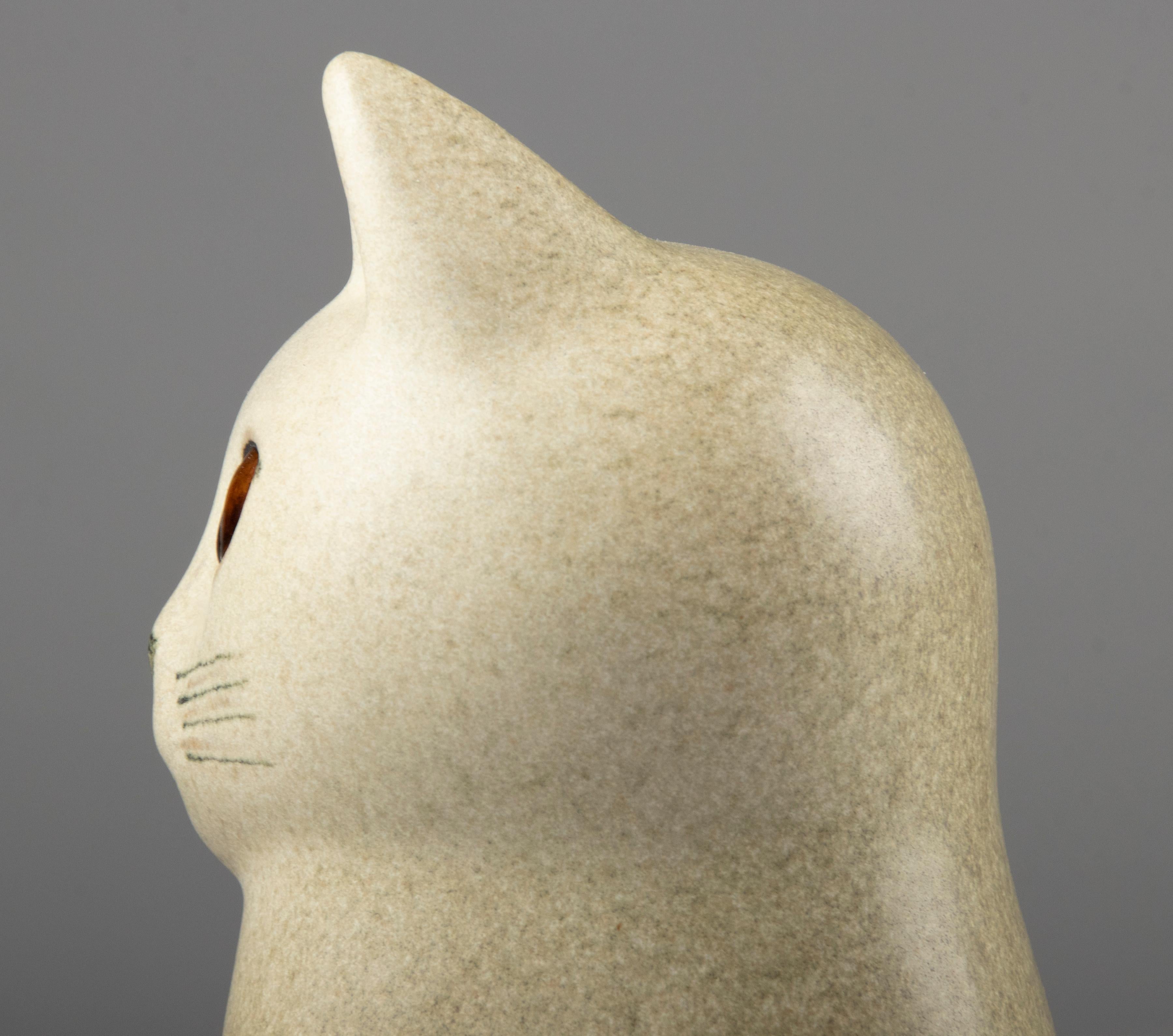 Mid-Century Modern Ceramic Cat by Gustavsberg Designed by Lisa Larson Studio 3