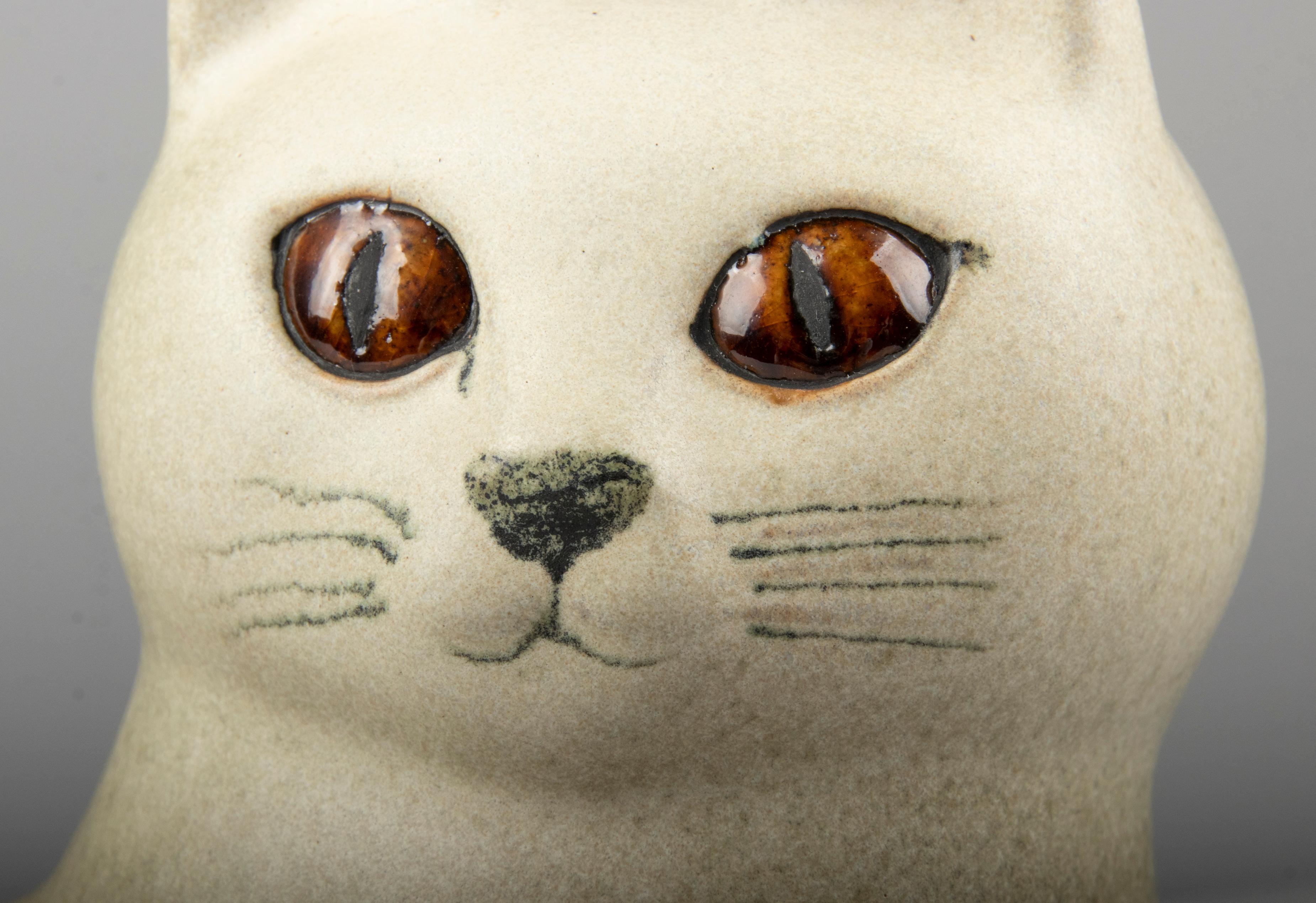 Mid-Century Modern Ceramic Cat by Gustavsberg Designed by Lisa Larson Studio 11
