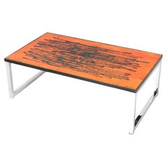Mid-Century Modern Ceramic Coffee Table by Juliette Belarti Belgium, 1960s