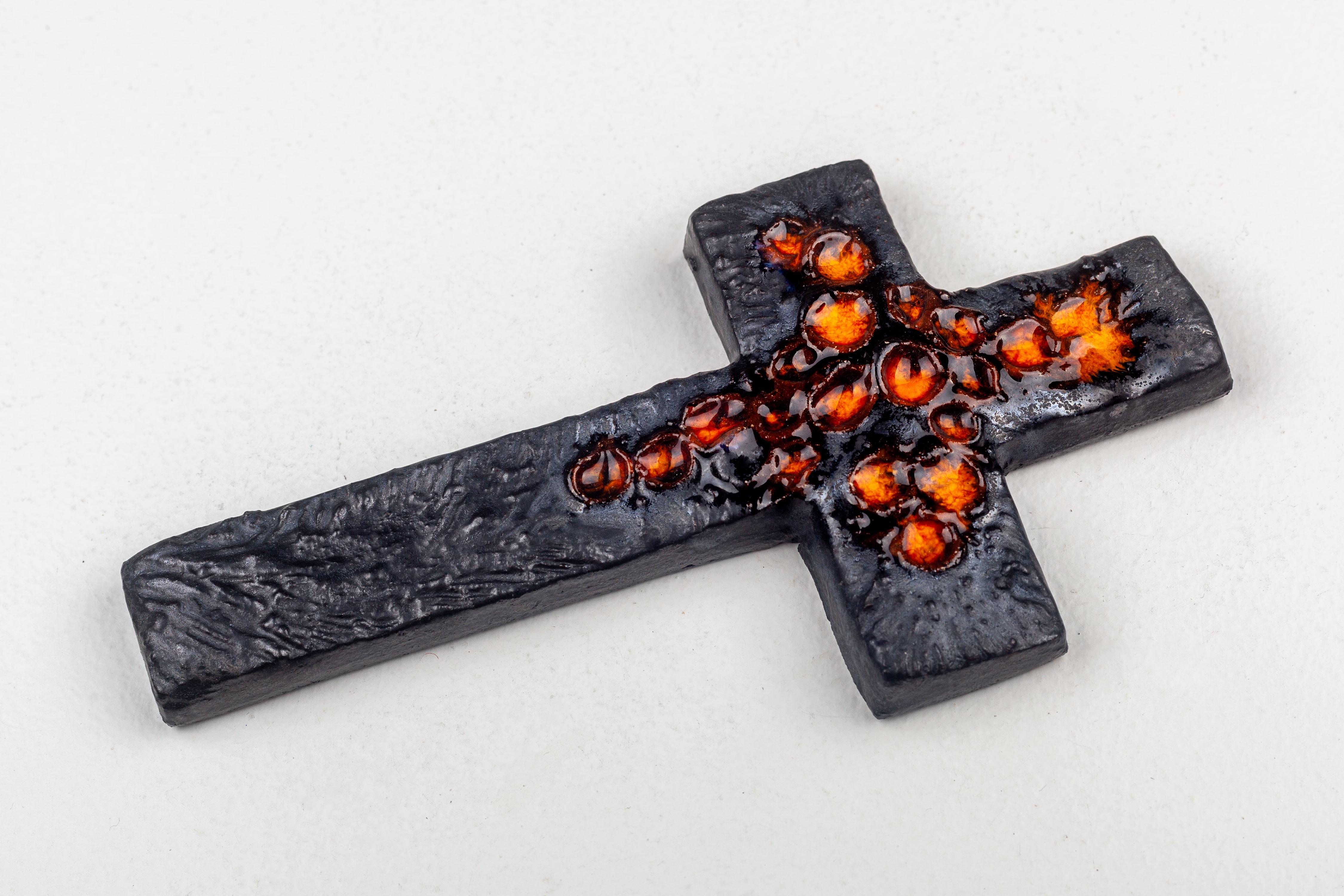 Mid-Century Modern Ceramic Cross For Sale 4