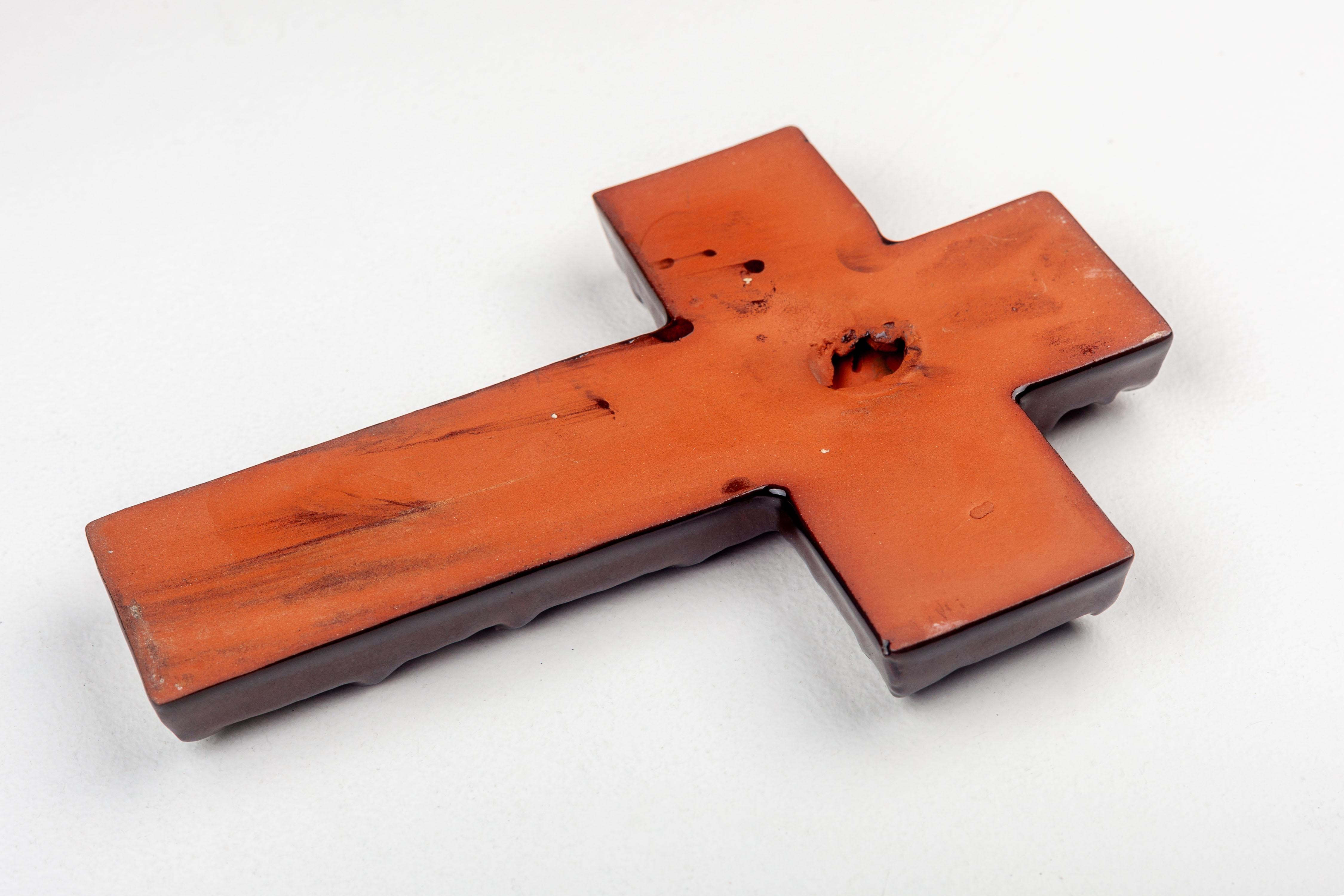 Mid-Century Modern Ceramic Cross For Sale 6