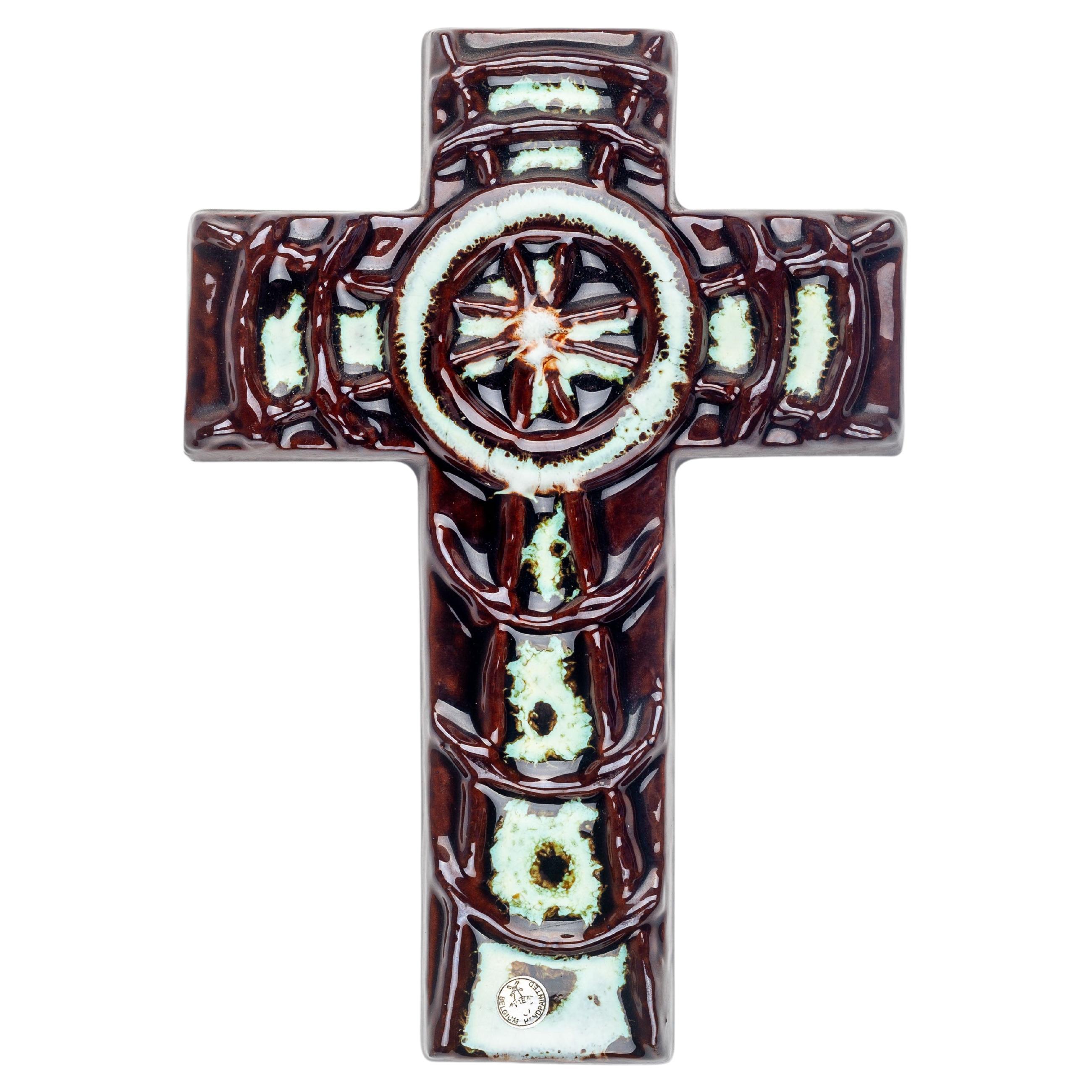 Mid-Century Modern Ceramic Cross For Sale
