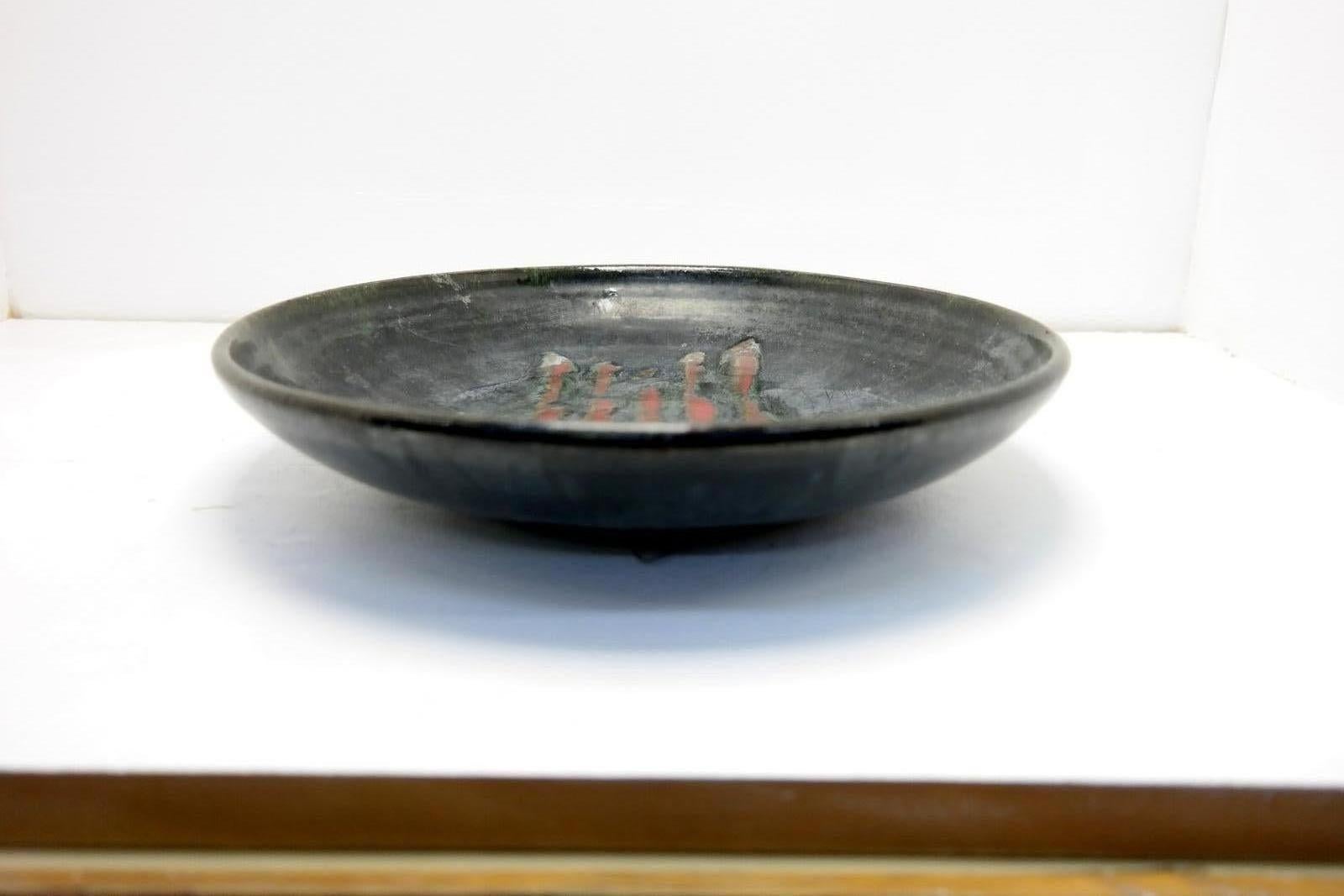 Céramique Assiette murale décorative en céramique moderne du milieu du siècle dernier, 1970 en vente