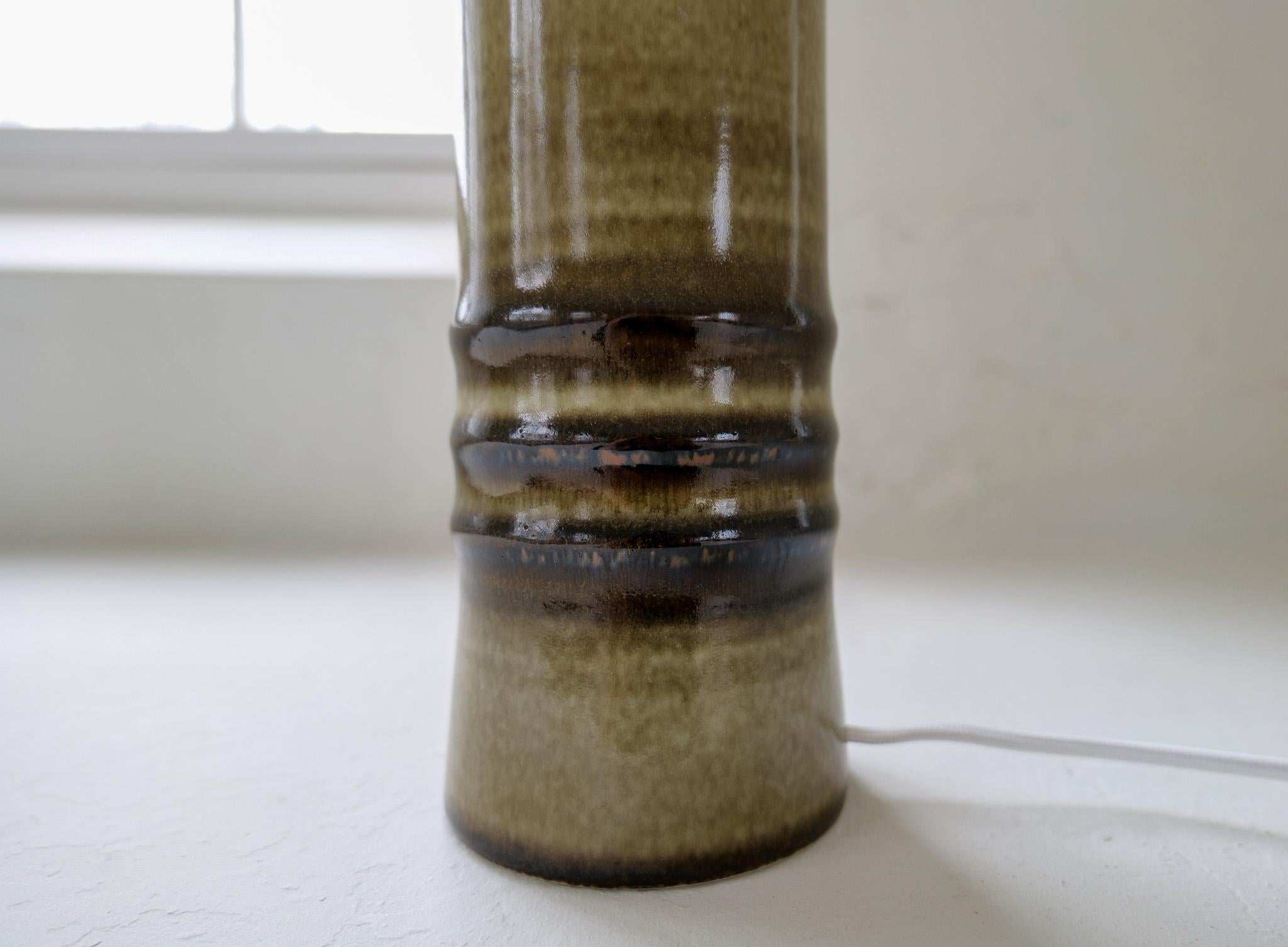 Mid-Century Modern Ceramic Earthy Table Lamp Rörstrand Olle Alberius Sweden For Sale 7