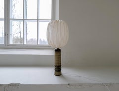 Mid-Century Modern Ceramic Earthy Table Lamp Rörstrand Olle Alberius Sweden