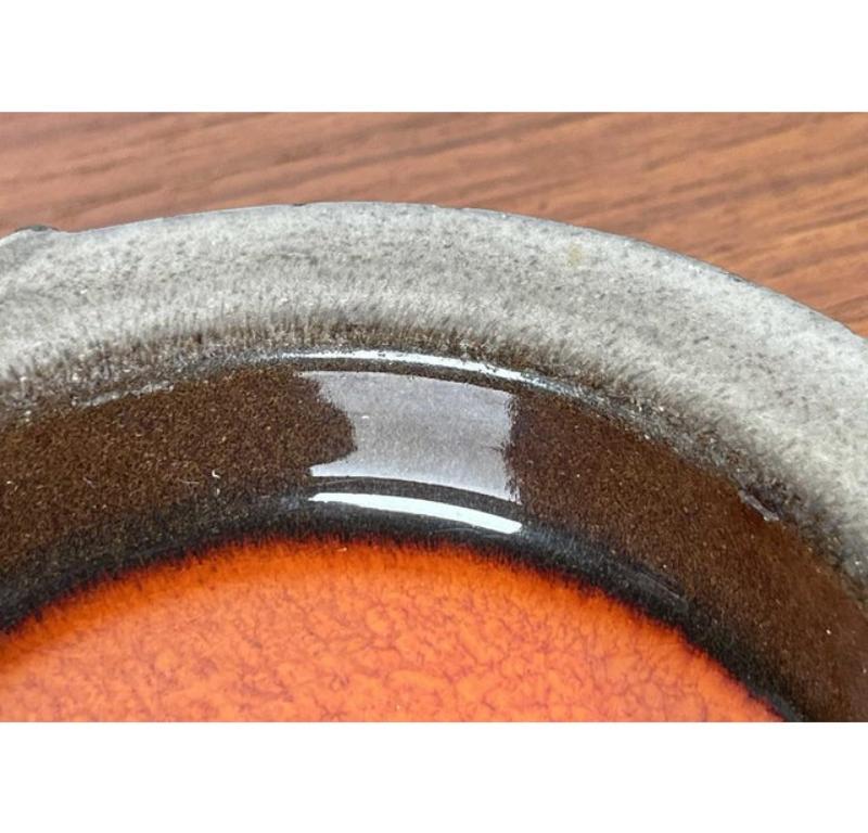 Islandais Bol à lave grasse en céramique moderne du milieu du siècle de Glit Pottery, années 1960 en vente