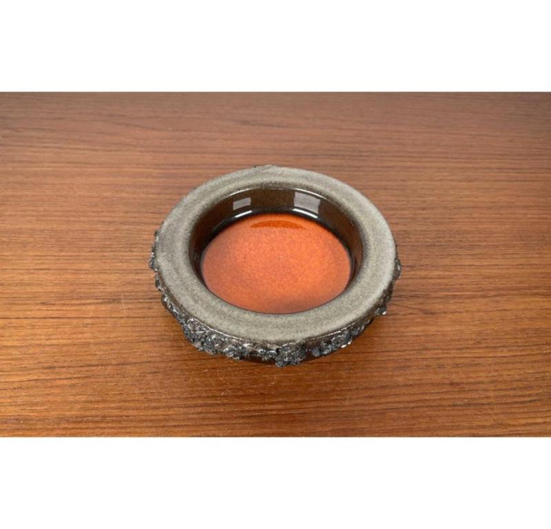 Bol à lave grasse en céramique moderne du milieu du siècle de Glit Pottery, années 1960 Bon état - En vente à Hamburg, DE
