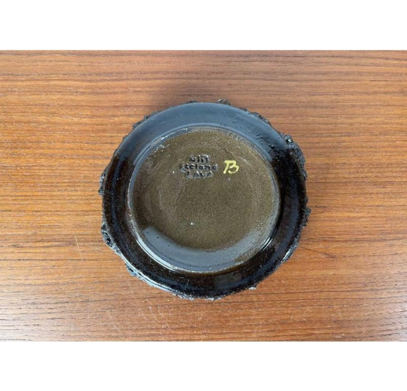 Bol à lave grasse en céramique moderne du milieu du siècle de Glit Pottery, années 1960 en vente 1