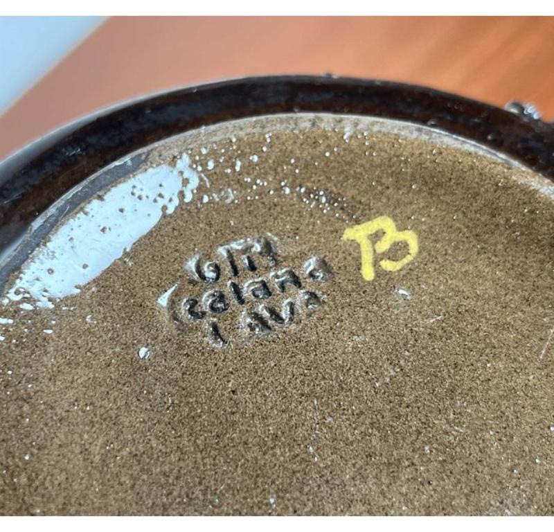 Bol à lave grasse en céramique moderne du milieu du siècle de Glit Pottery, années 1960 en vente 2