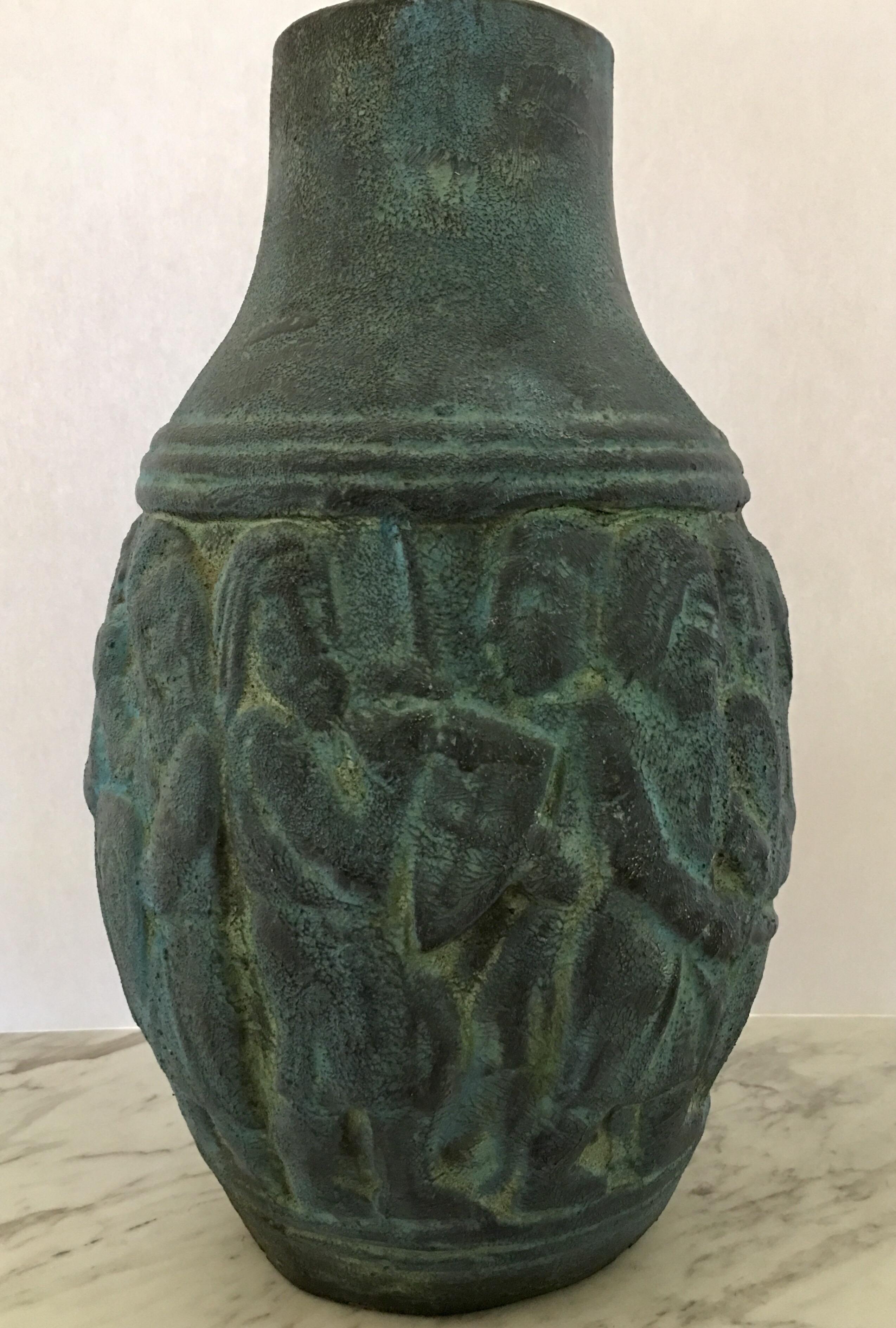 Mid-Century Modern Ceramic Figure Pottery Vase, Spain 3