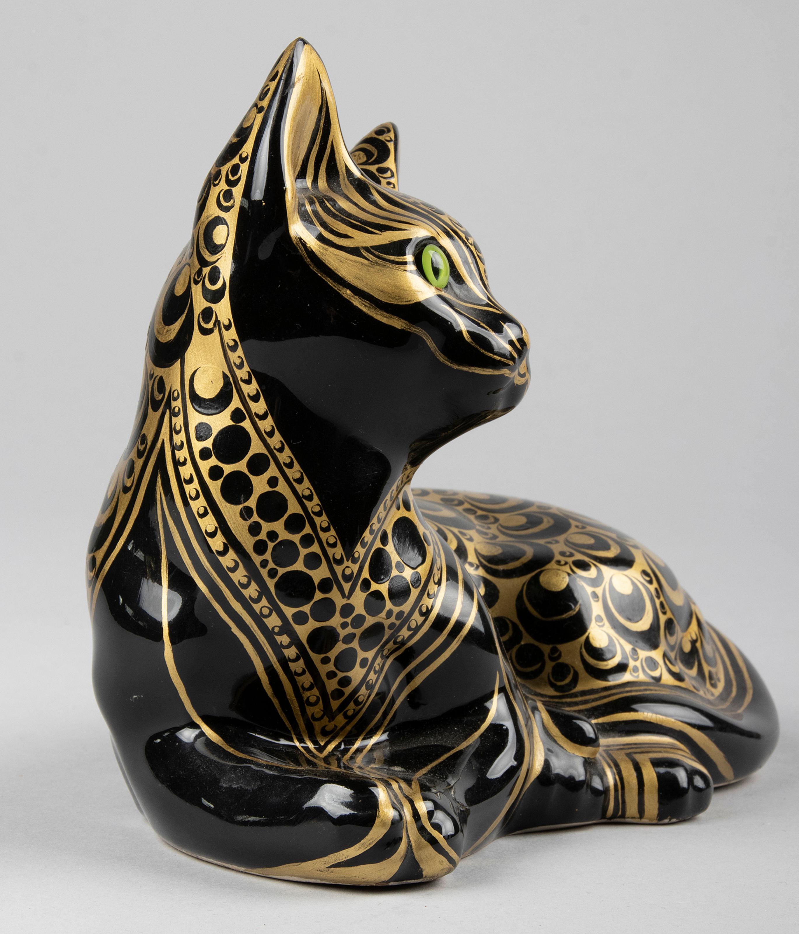 mid century modern cat figurine