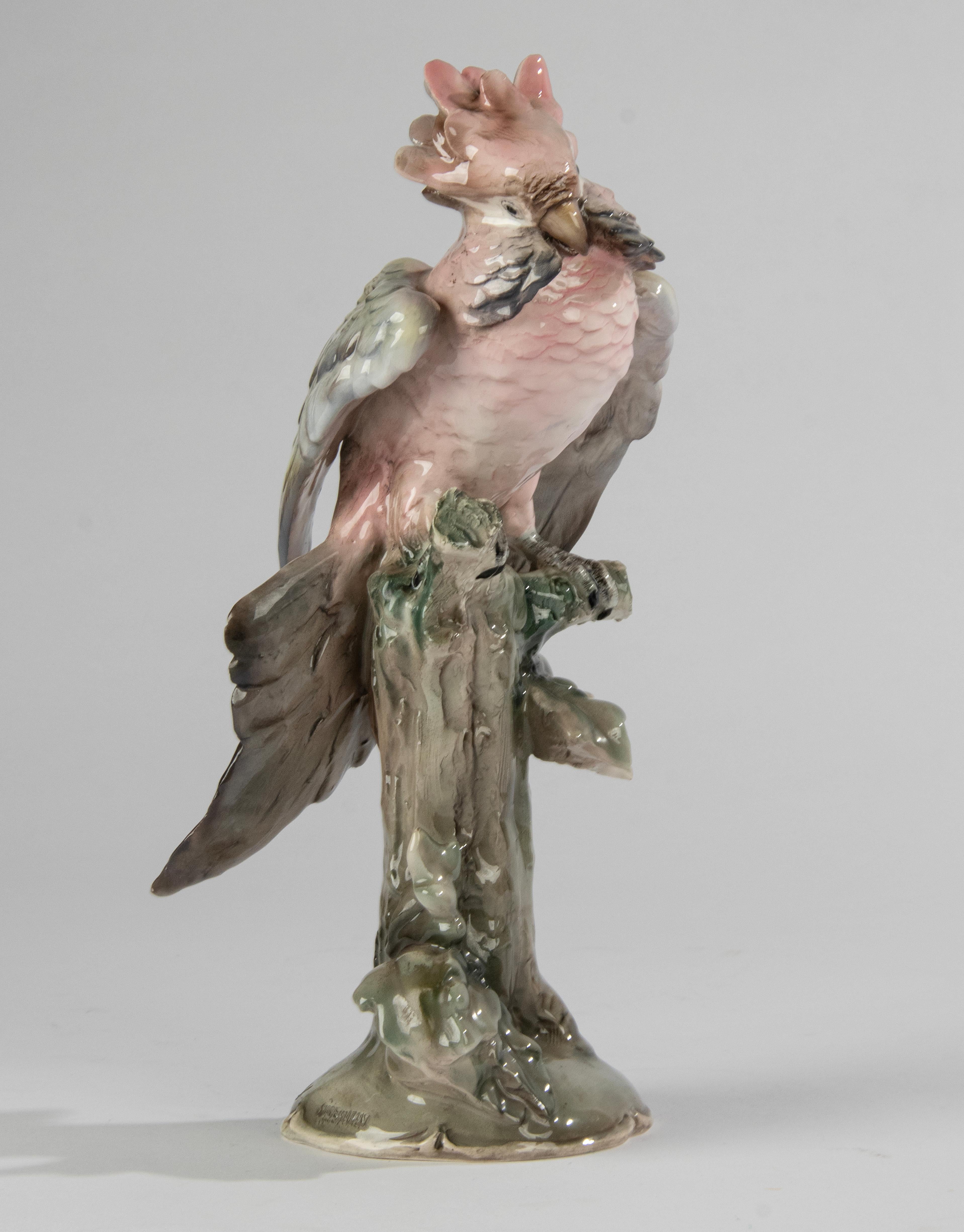 Mid-Century Modern Ceramic Figurine of a Parrot For Sale 10