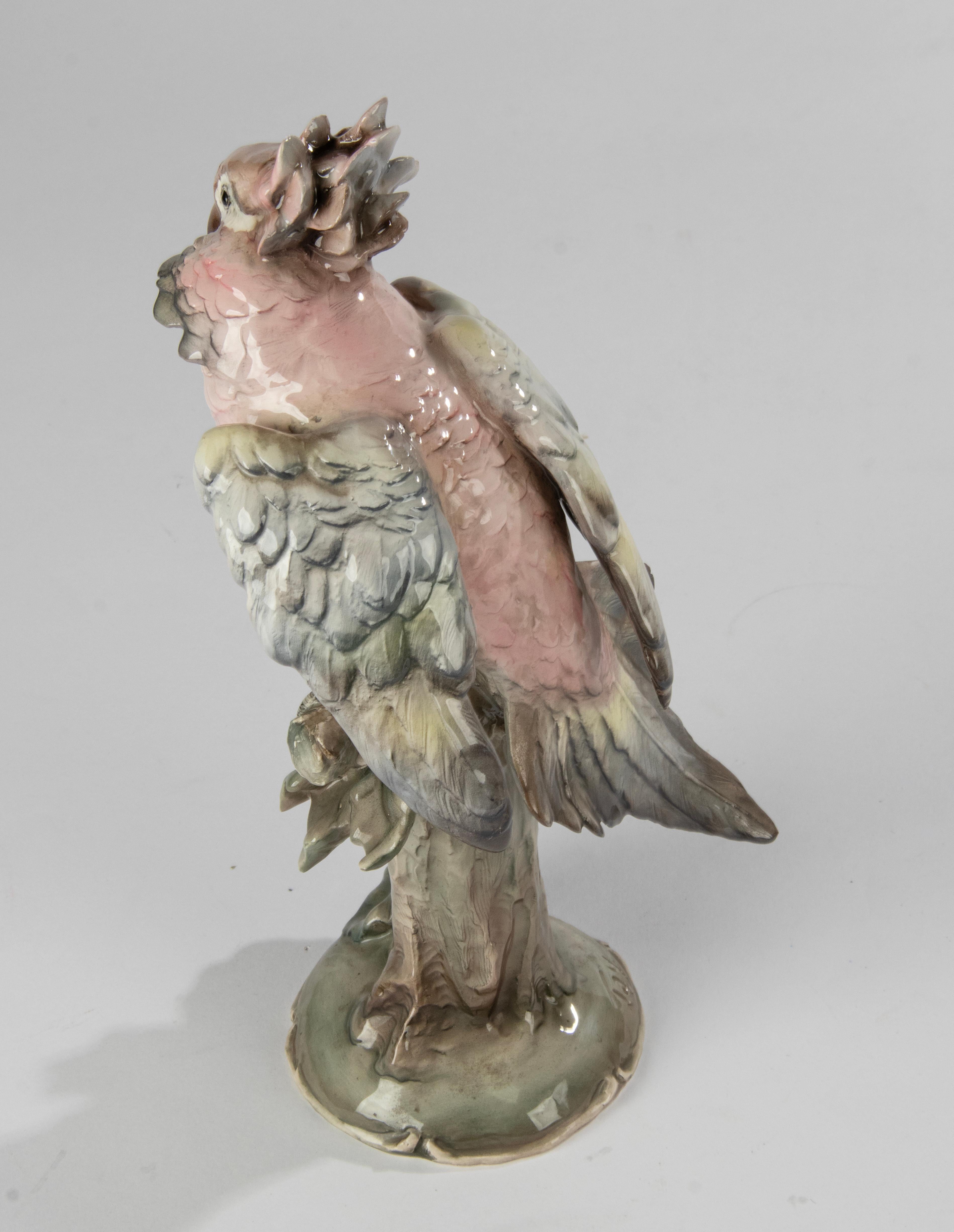 Mid-Century Modern Ceramic Figurine of a Parrot For Sale 11