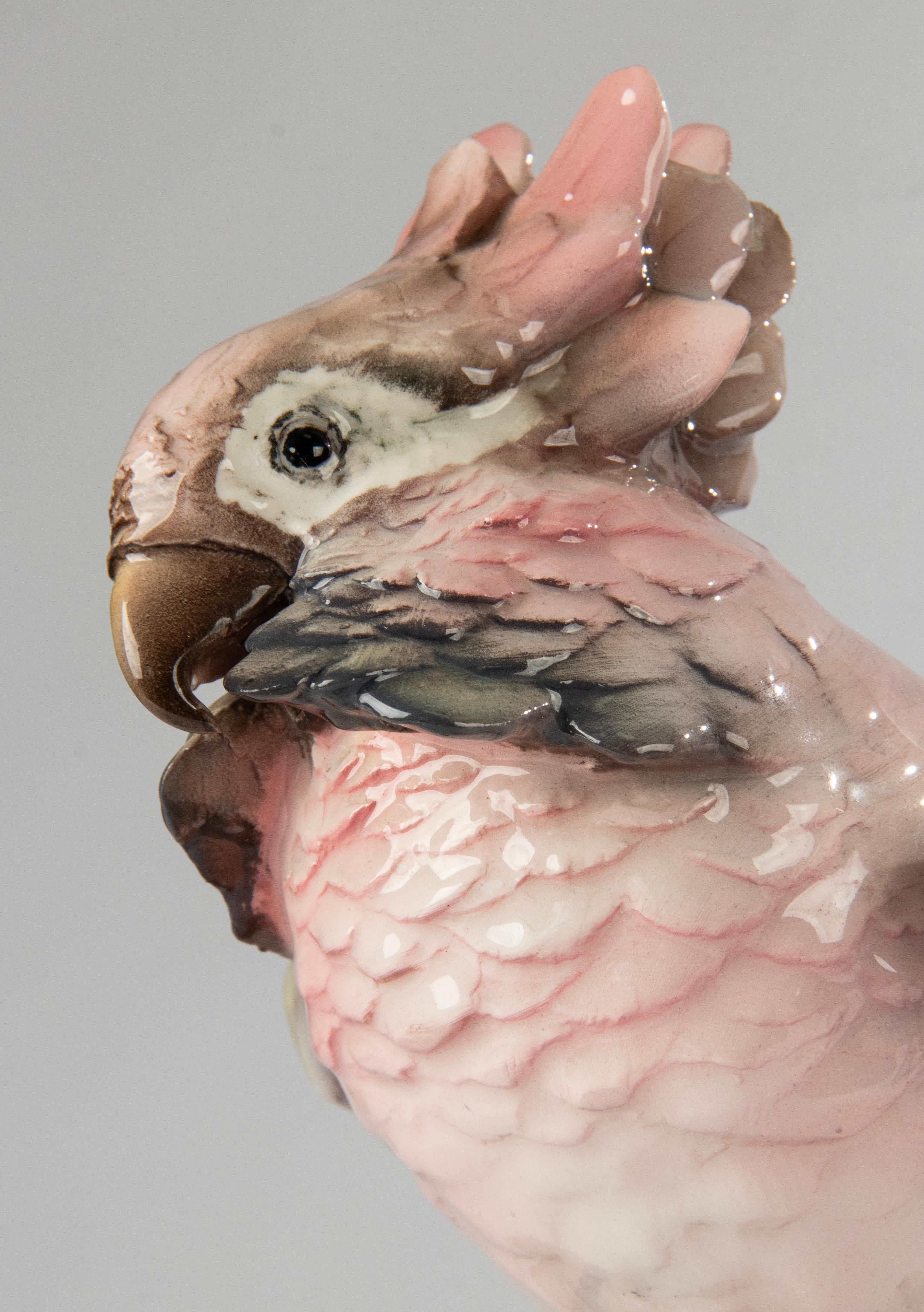 Mid-Century Modern Ceramic Figurine of a Parrot For Sale 2