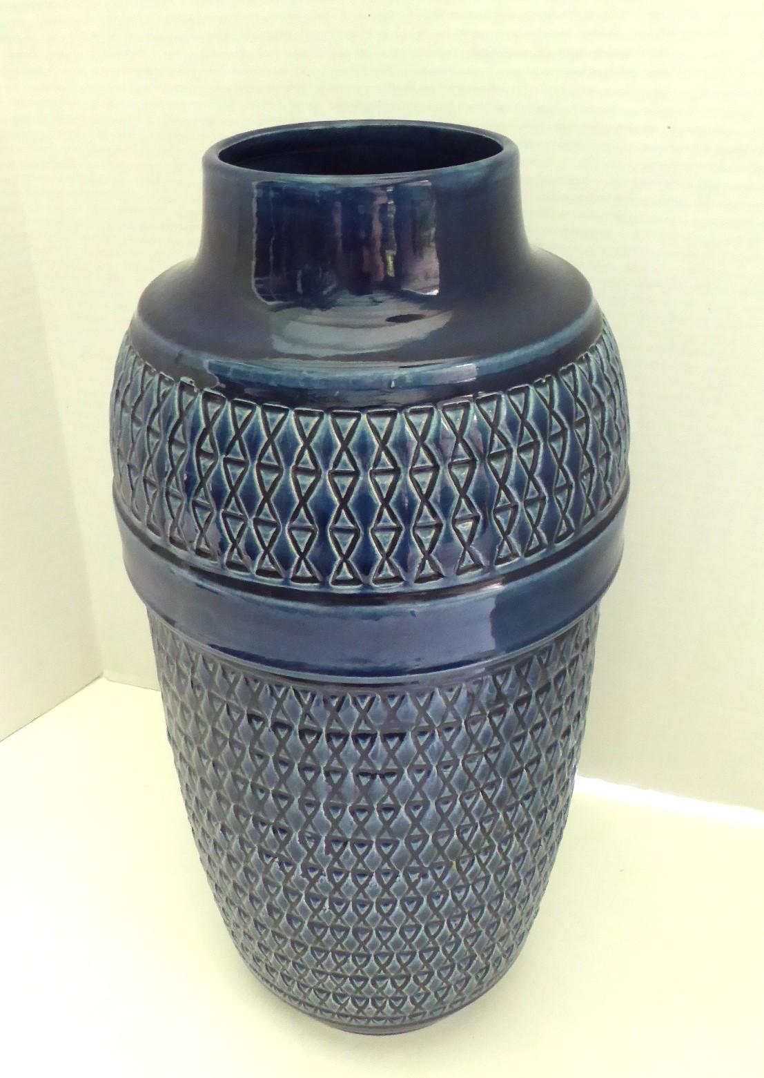 Tedesco Vaso da terra in ceramica del Mid Century Modern di Jasba Germania 1960 in vendita
