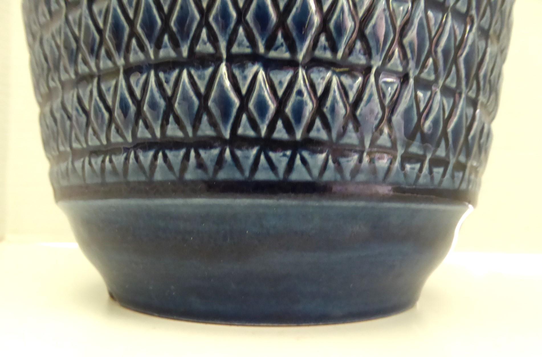 Metà XX secolo Vaso da terra in ceramica del Mid Century Modern di Jasba Germania 1960 in vendita