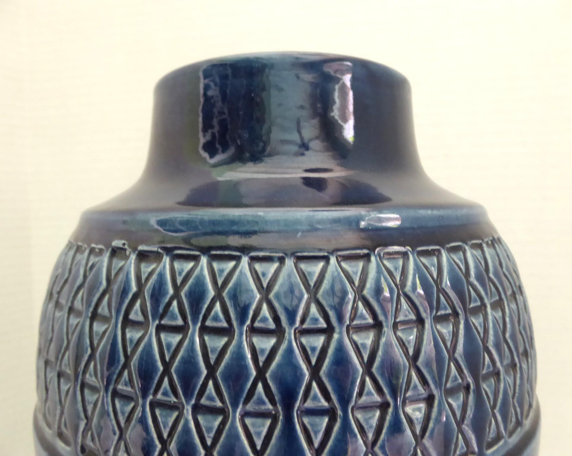 Vaso da terra in ceramica del Mid Century Modern di Jasba Germania 1960 in vendita 1