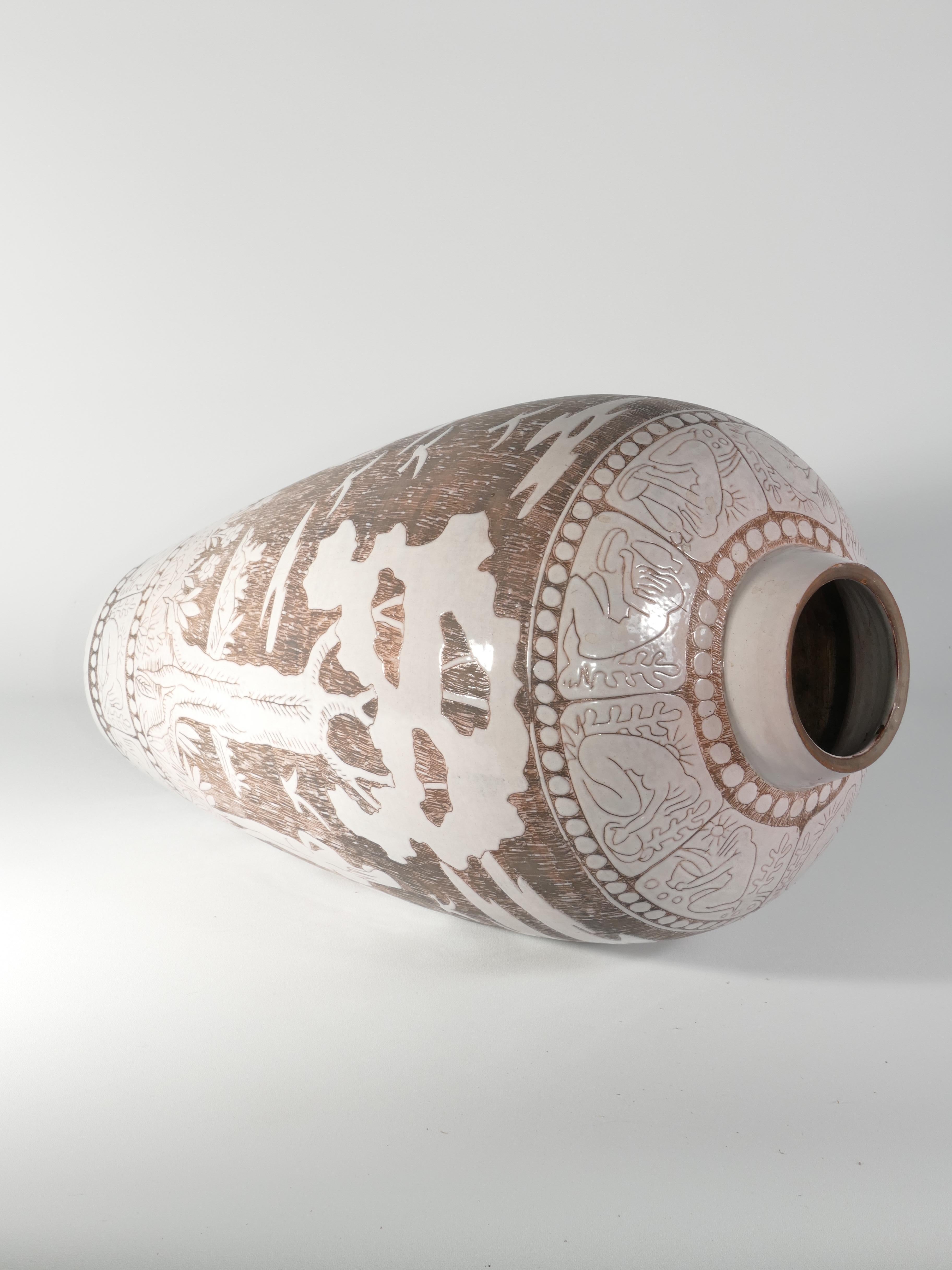 Mid-Century Modern Ceramic Floor Vase by Sven Törngren, Törngren's pottery For Sale 1