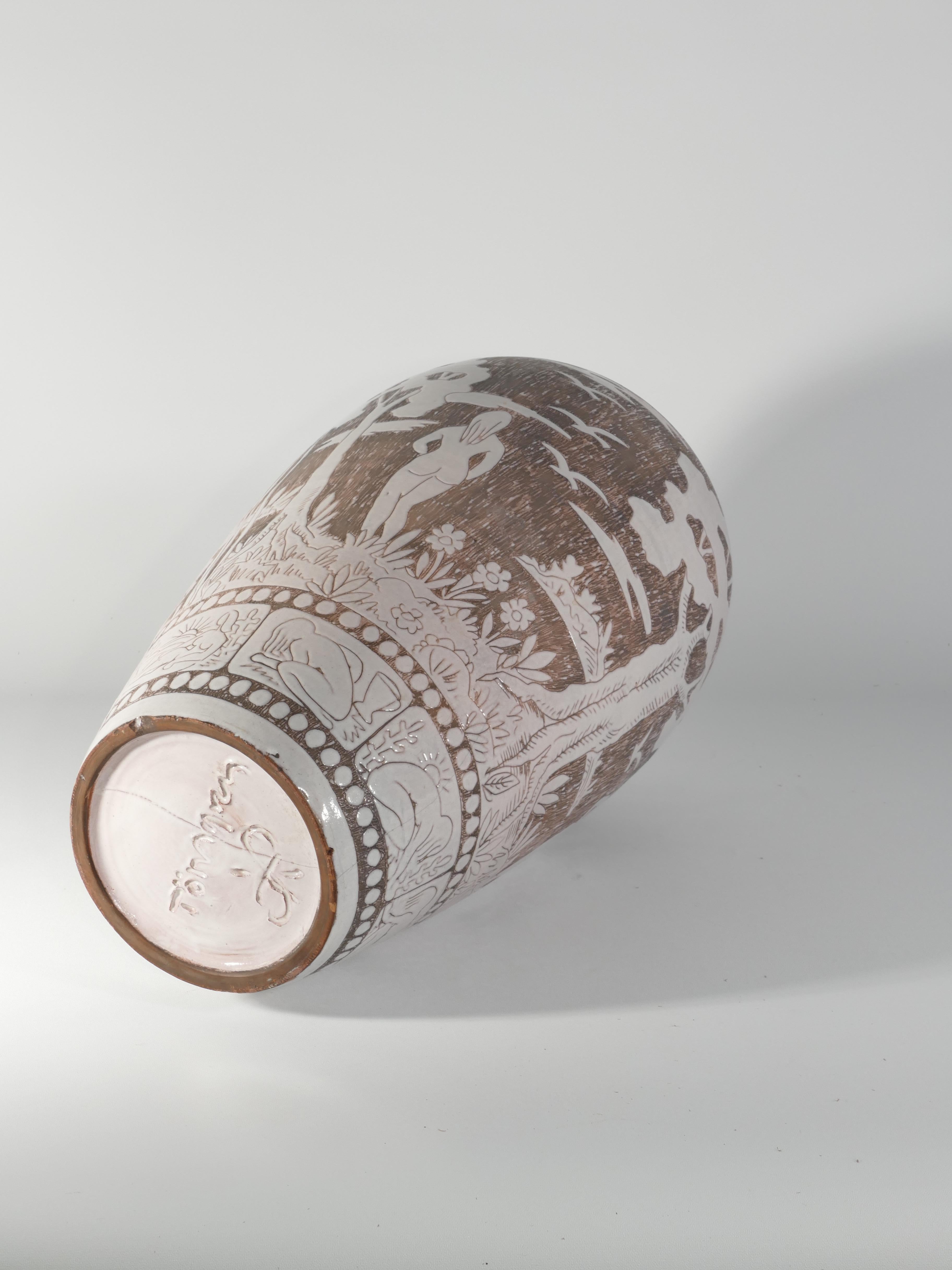 Mid-Century Modern Ceramic Floor Vase by Sven Törngren, Törngren's pottery For Sale 2