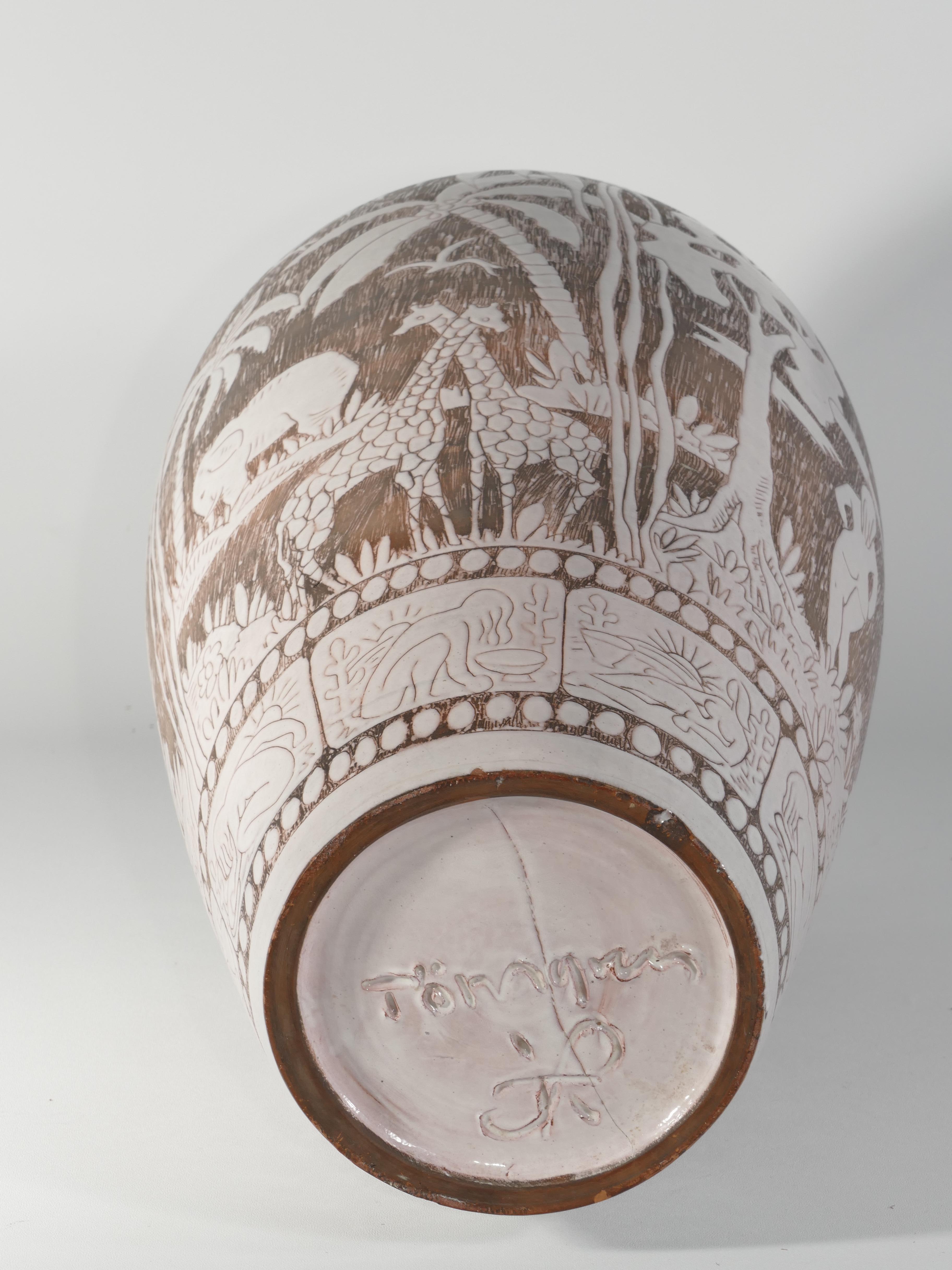 Mid-Century Modern Ceramic Floor Vase by Sven Törngren, Törngren's pottery For Sale 3