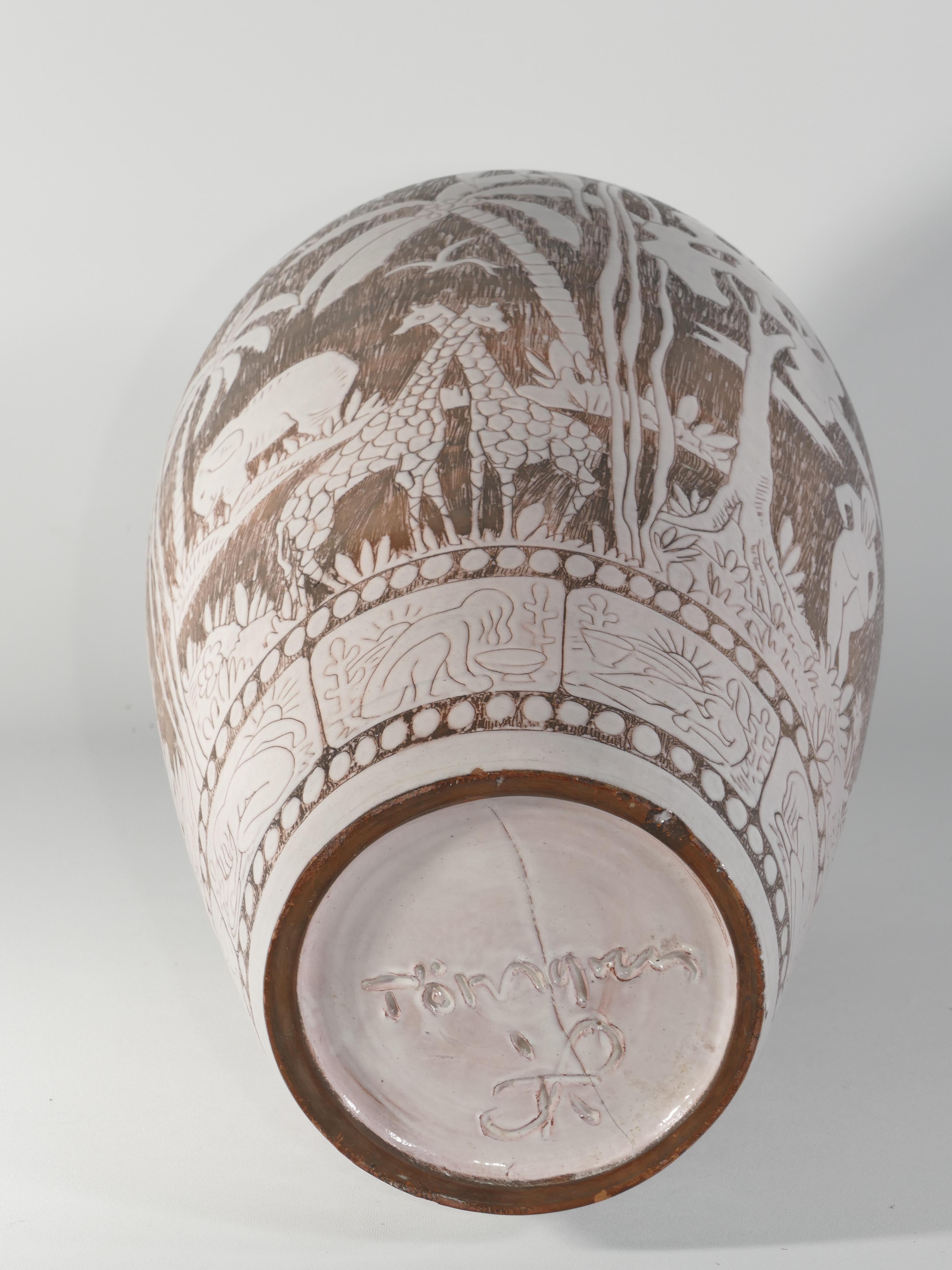 Mid-Century Modern Ceramic Floor Vase by Sven Törngren, Törngren's pottery For Sale 5