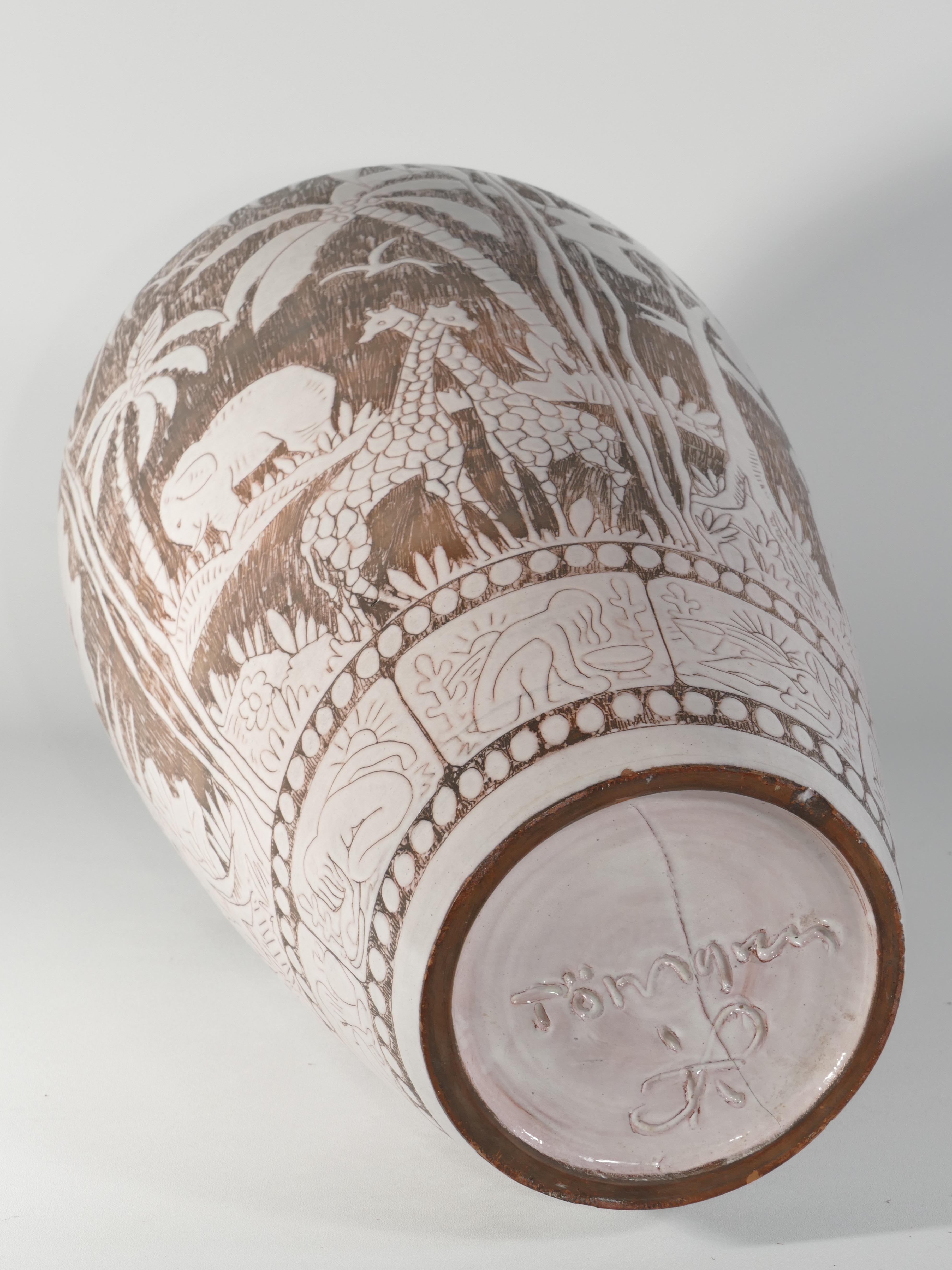 Mid-Century Modern Ceramic Floor Vase by Sven Törngren, Törngren's pottery For Sale 4