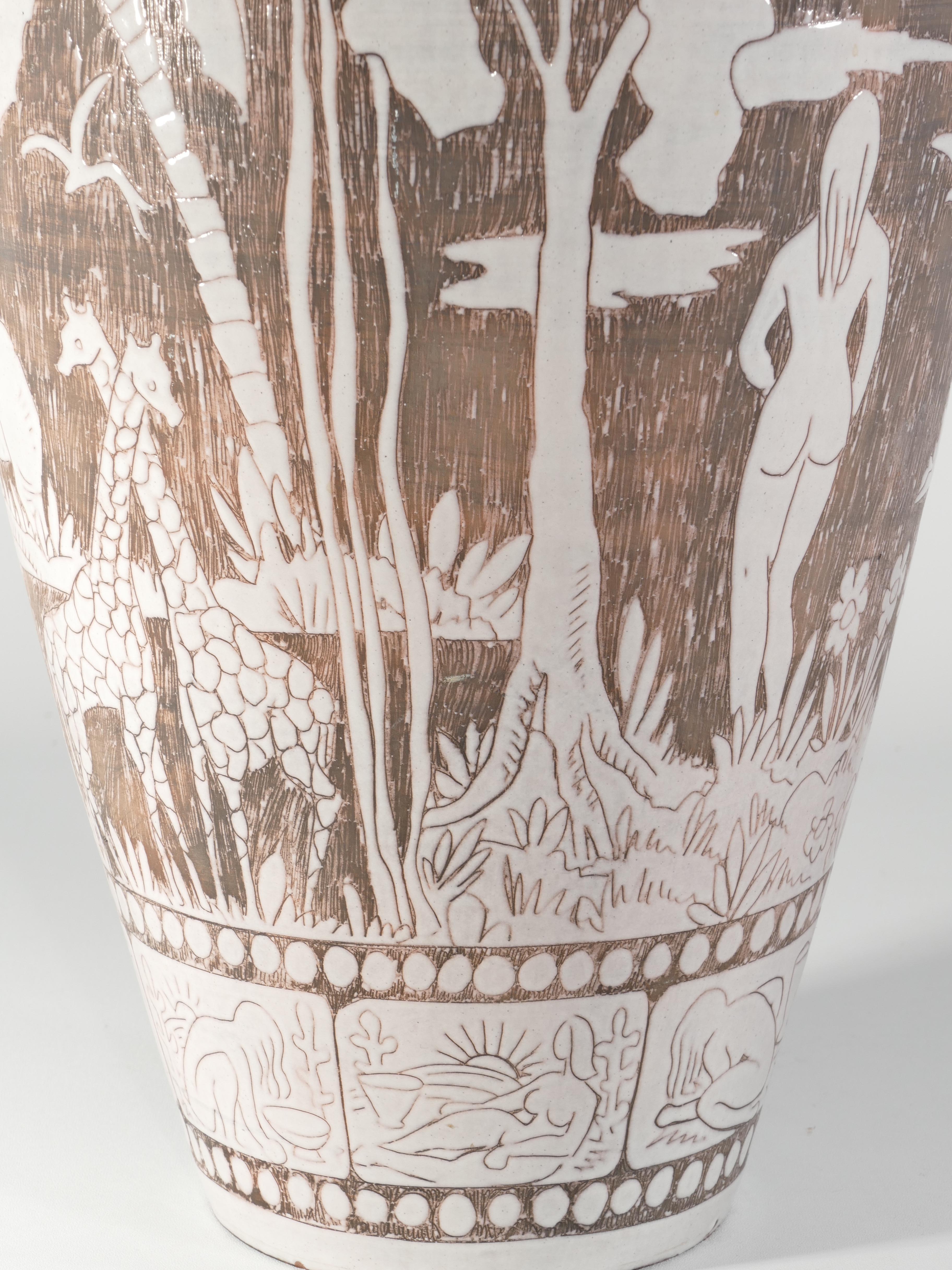 Mid-Century Modern Ceramic Floor Vase by Sven Törngren, Törngren's pottery For Sale 7