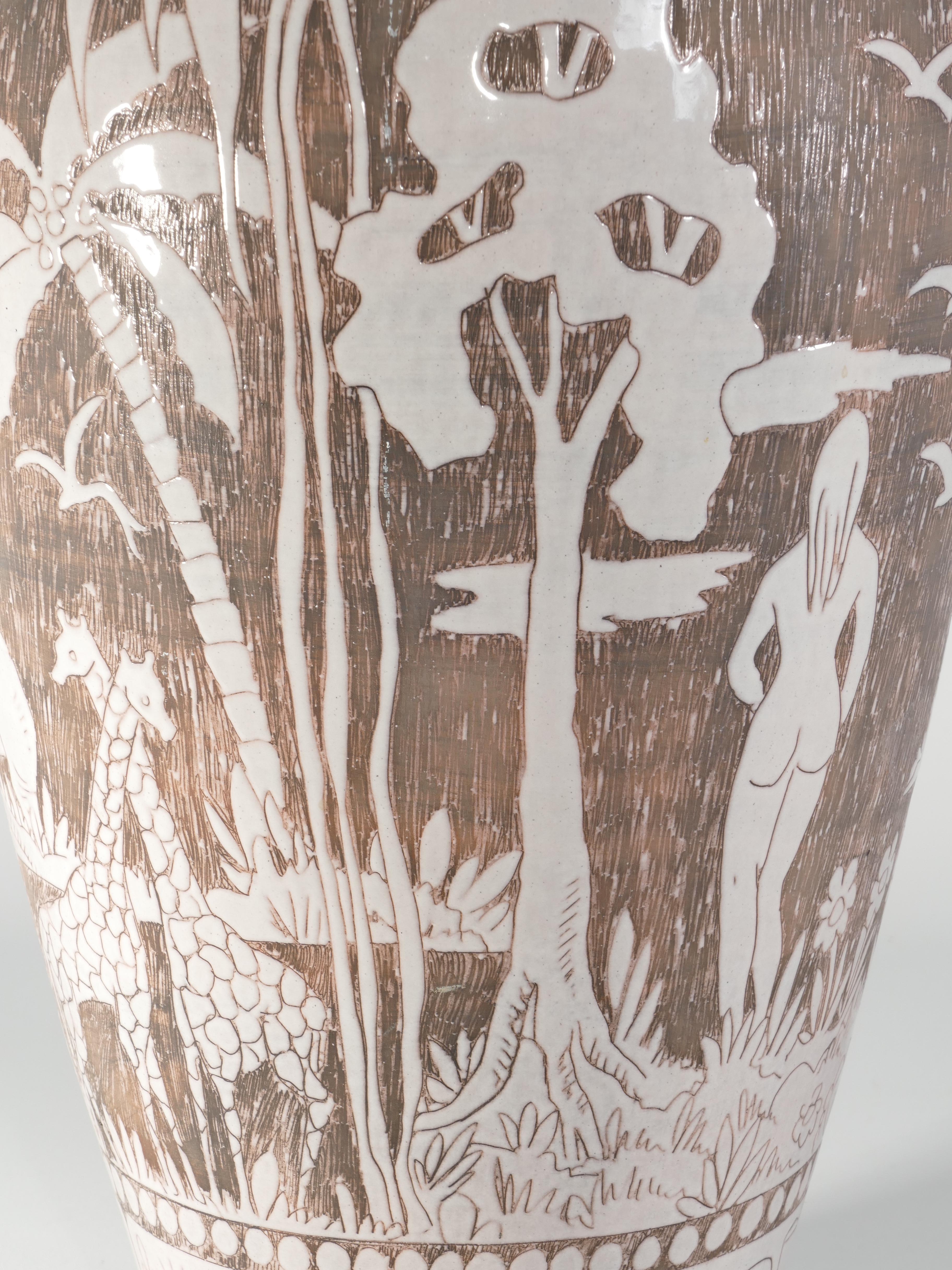 Mid-Century Modern Ceramic Floor Vase by Sven Törngren, Törngren's pottery For Sale 8