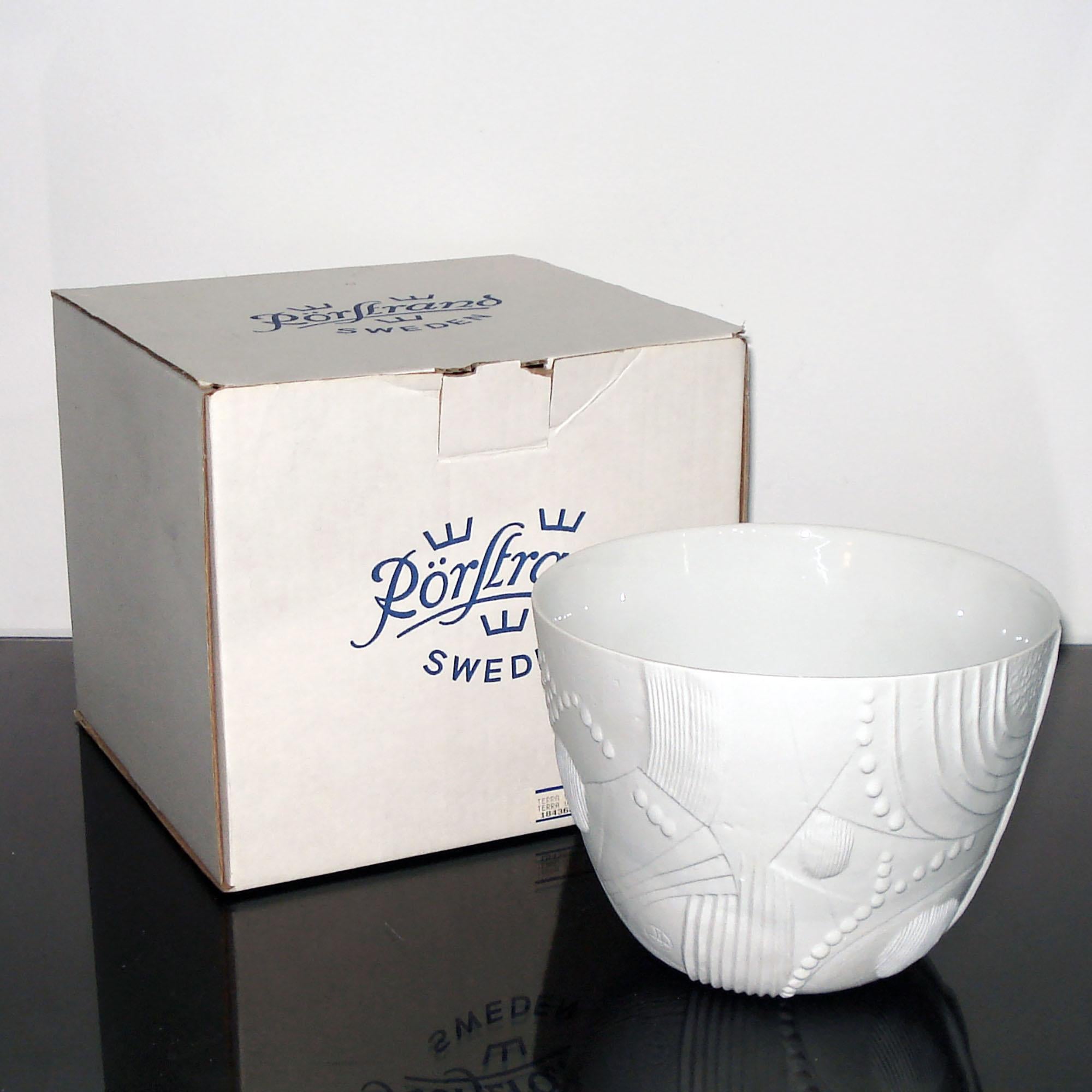 Swedish Mid-Century Modern Ceramic Flower Pot Designed by Bertil Vallien for Rörstrand