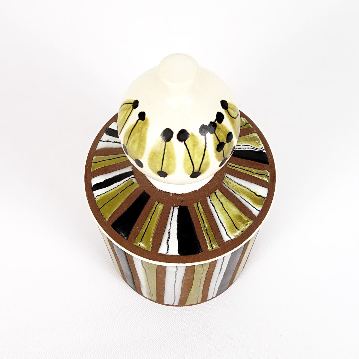Mid-Century Modern Ceramic Jar with Lid by Roger Capron for Vallauris In Good Condition In Doornspijk, NL