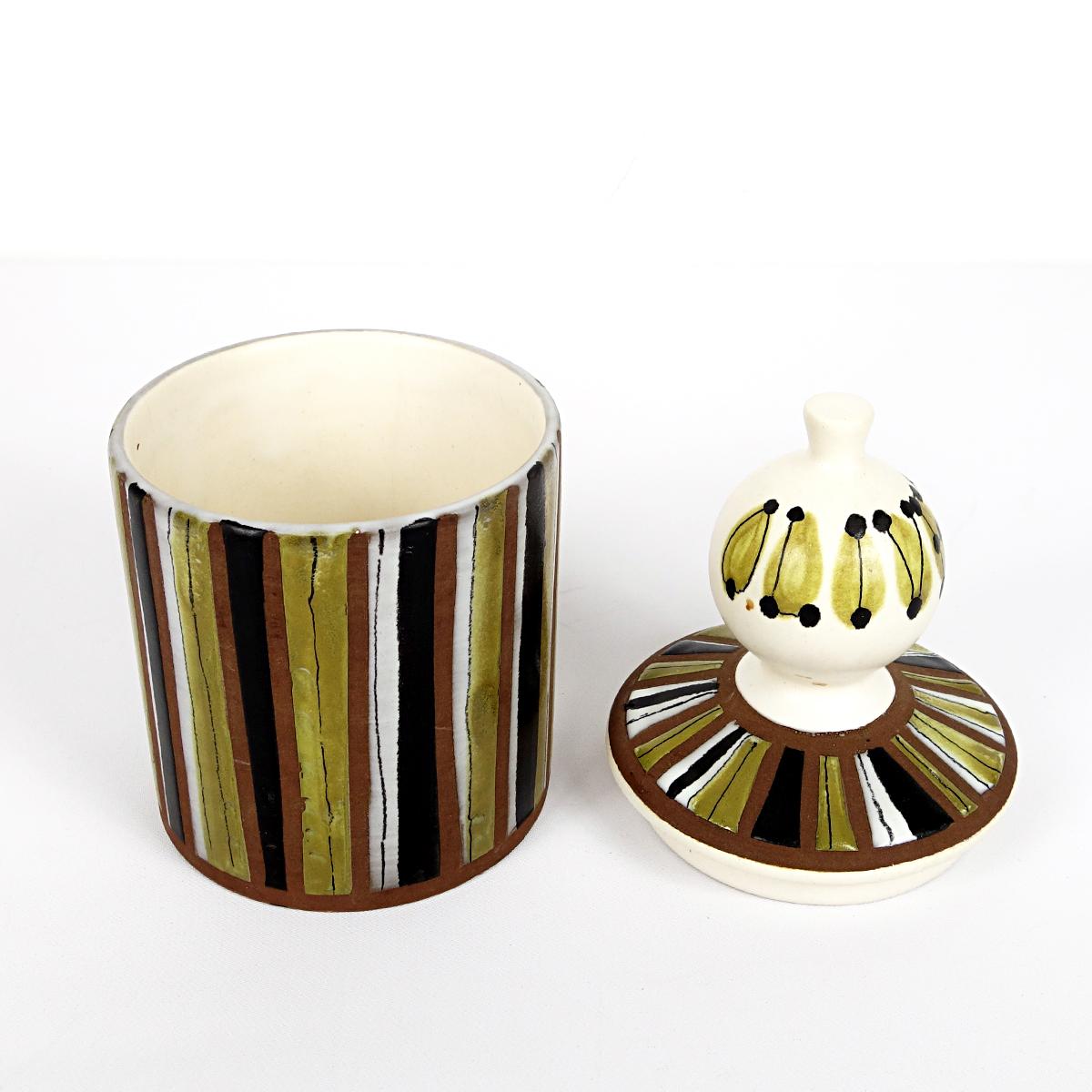 Mid-20th Century Mid-Century Modern Ceramic Jar with Lid by Roger Capron for Vallauris
