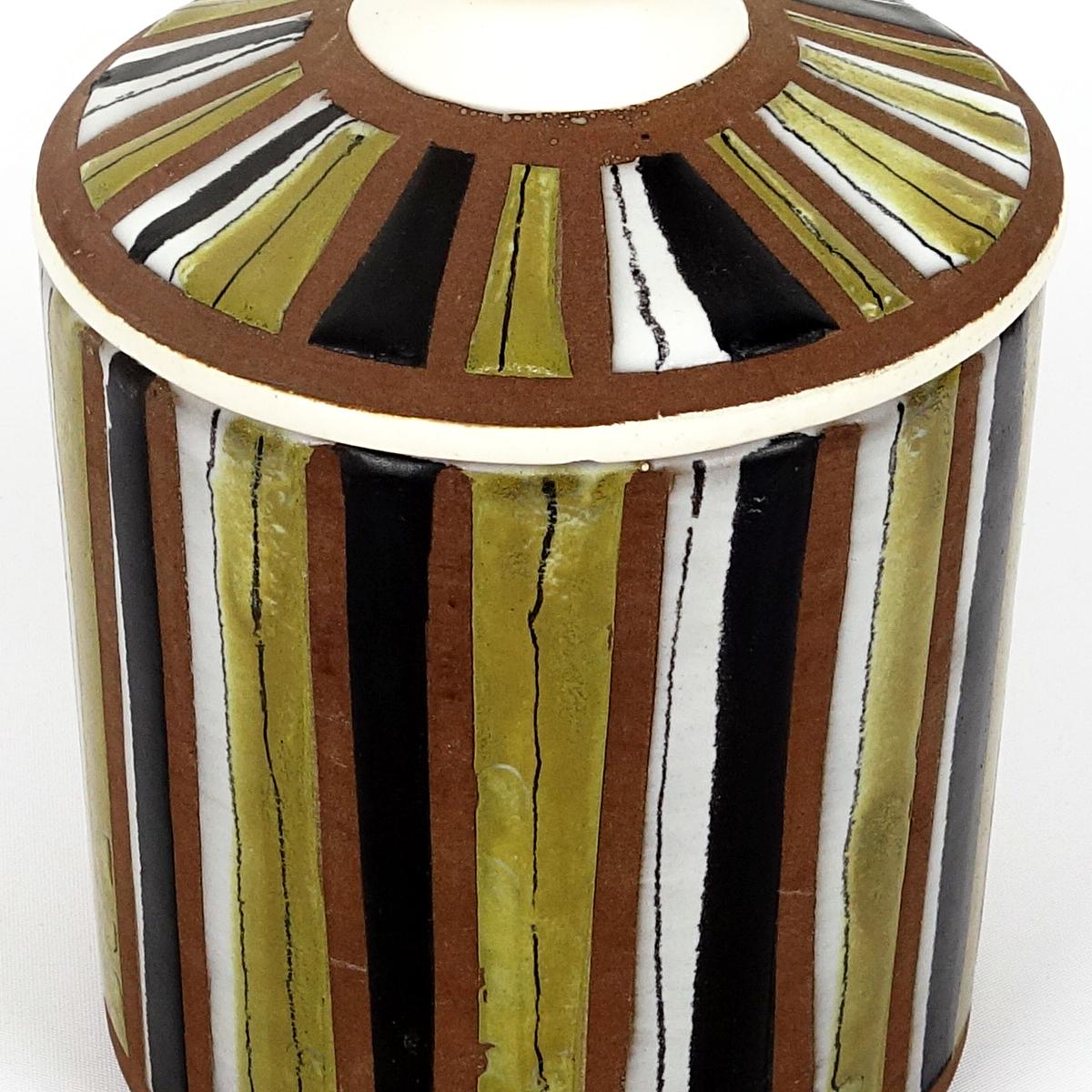 Mid-Century Modern Ceramic Jar with Lid by Roger Capron for Vallauris 1