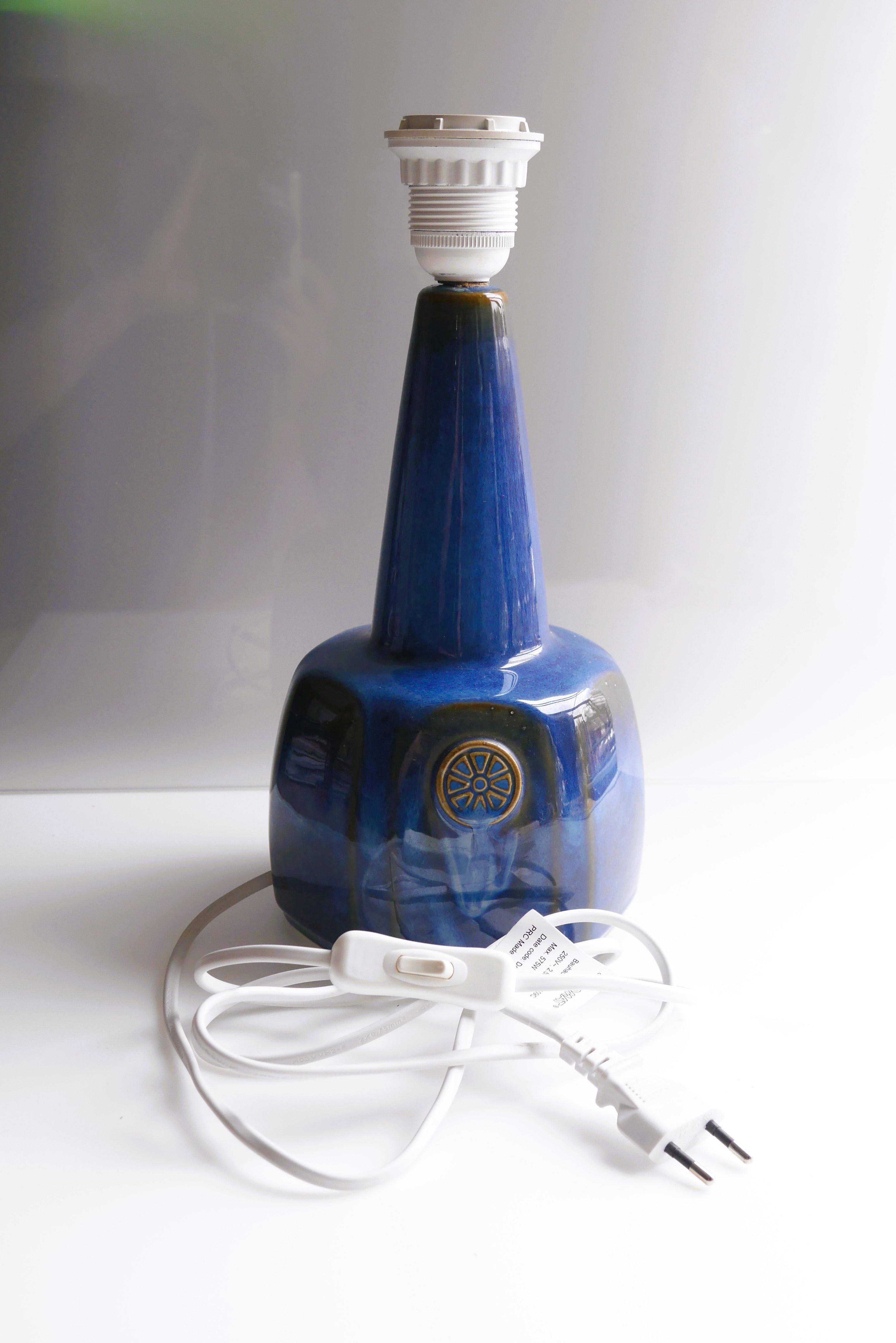 Late 20th Century Mid-Century Modern Ceramic Lamp Base by Einar Johansen for Söholm, Denmark For Sale
