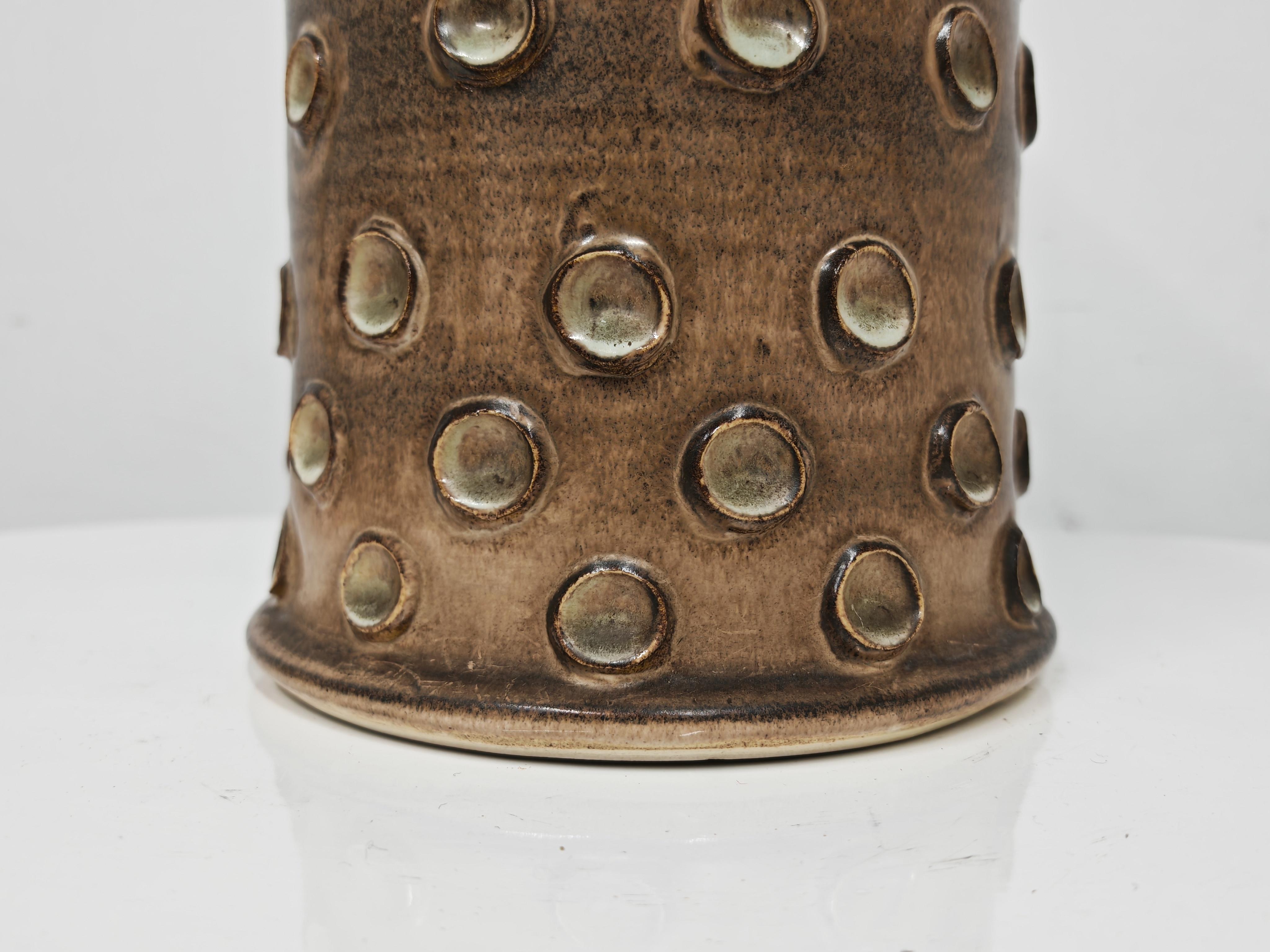 Lampada in ceramica moderna del Mid Century di Iden Pottery, Inghilterra 1960 in vendita 1