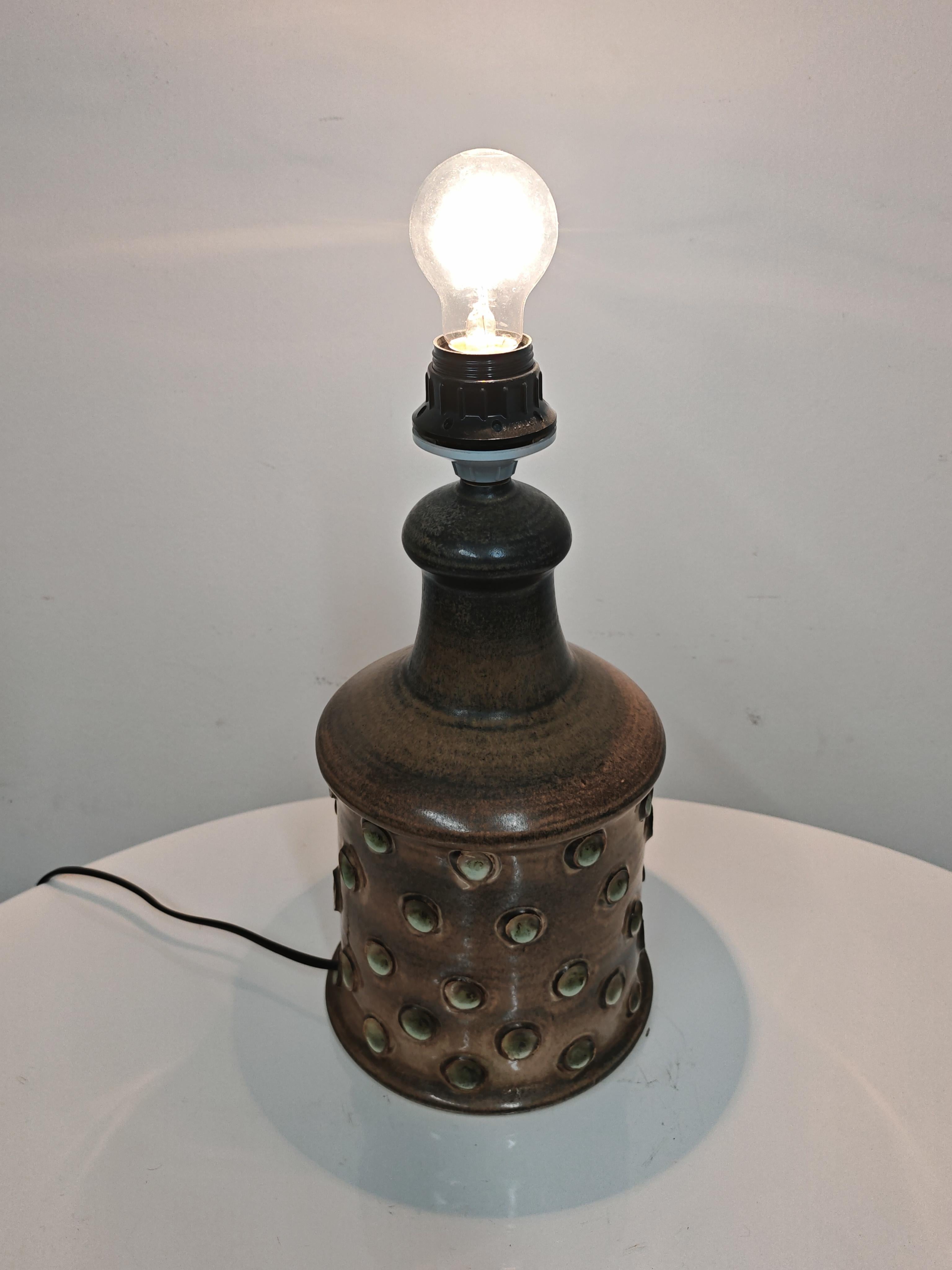 Lampada in ceramica moderna del Mid Century di Iden Pottery, Inghilterra 1960 in vendita 3