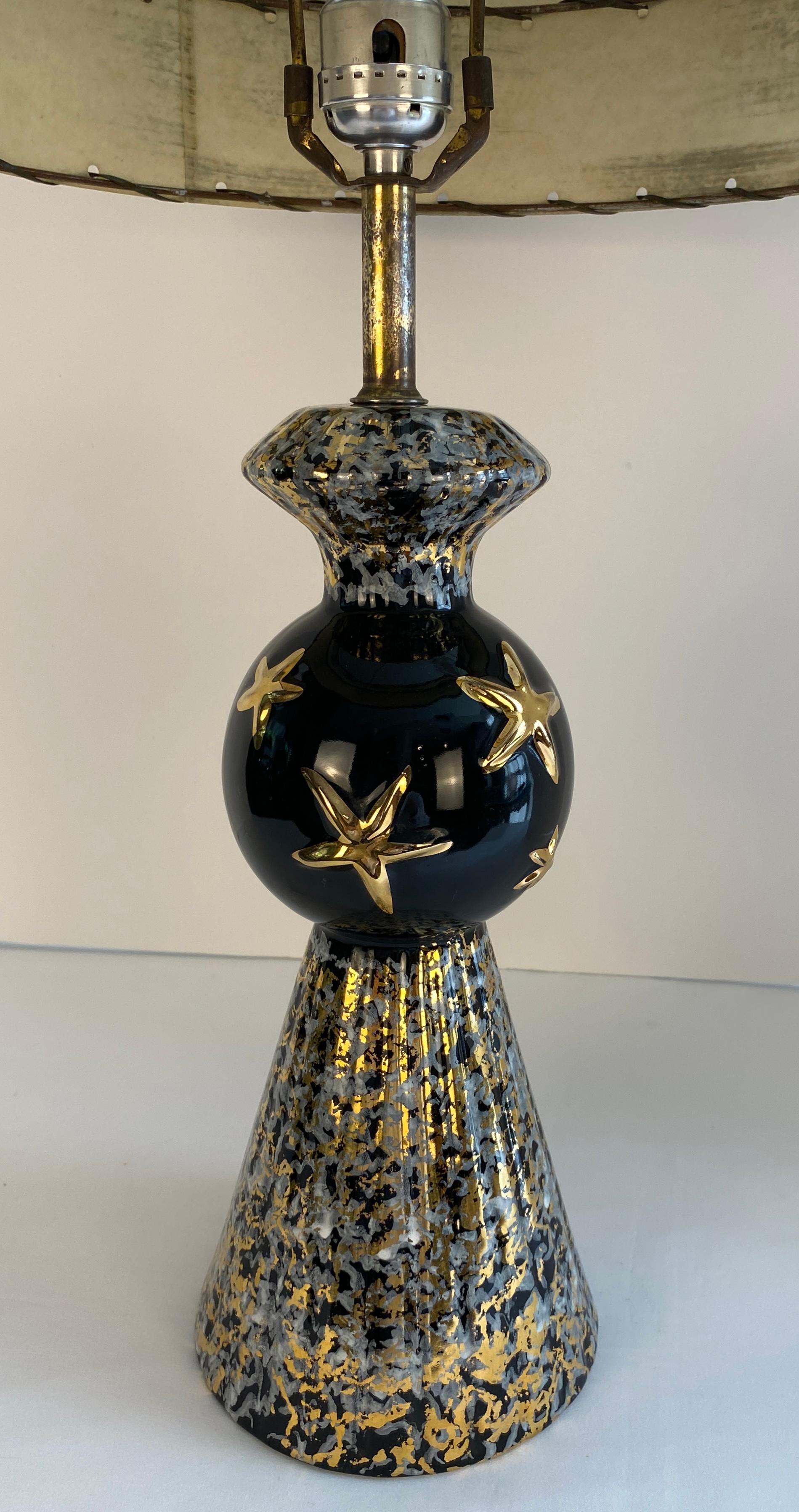 American Mid Century Modern Ceramic Lamp For Sale